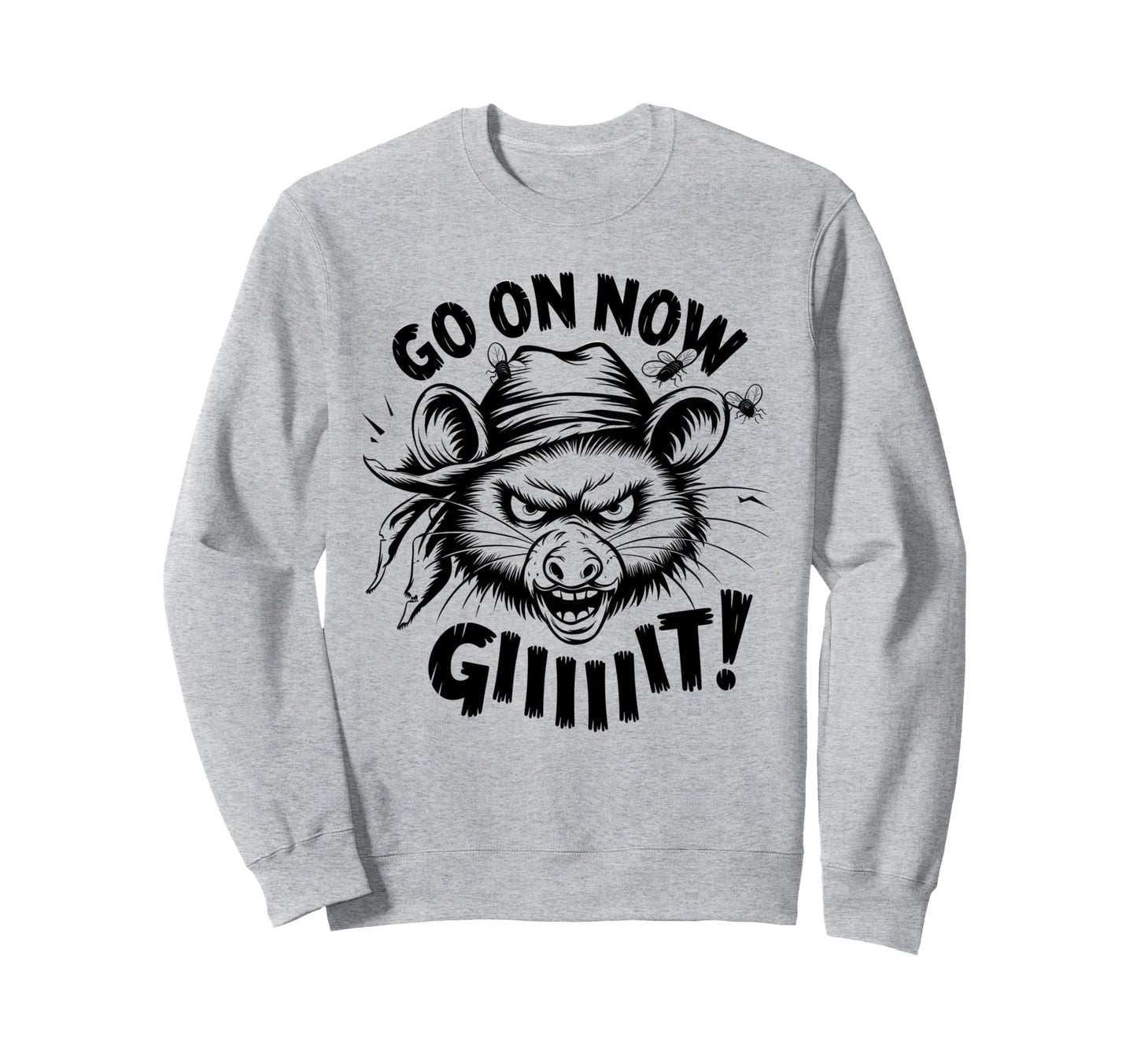 Go Now Git Cowboy Opossum Country Sweatshirt - Minimalist Print Men Women - T-Shirt, Sweatshirt, Hoodie