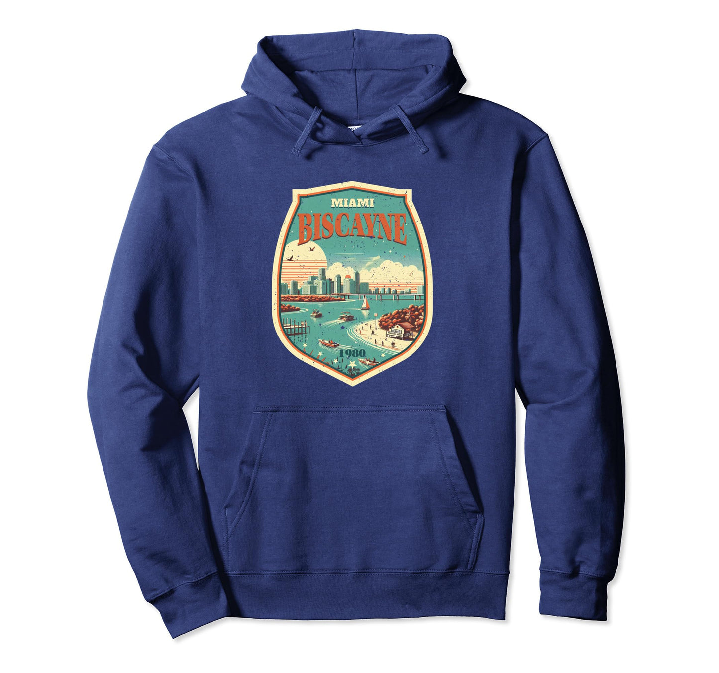 Biscayne National Park Badge Shape Hoodie - Minimalist Print Men Women - T-Shirt, Sweatshirt, Hoodie