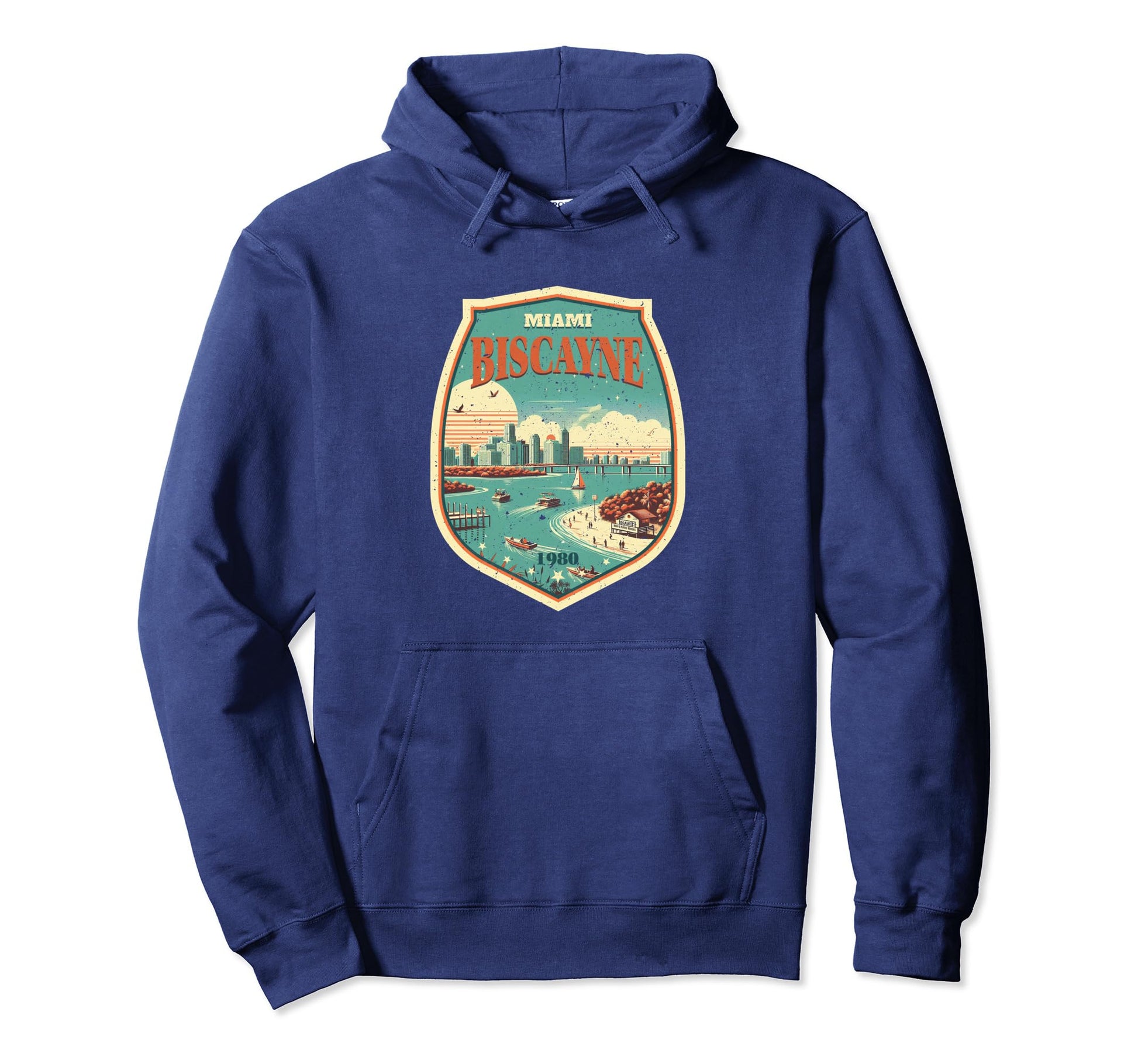 Biscayne National Park Badge Shape Hoodie - Minimalist Print Men Women - T-Shirt, Sweatshirt, Hoodie