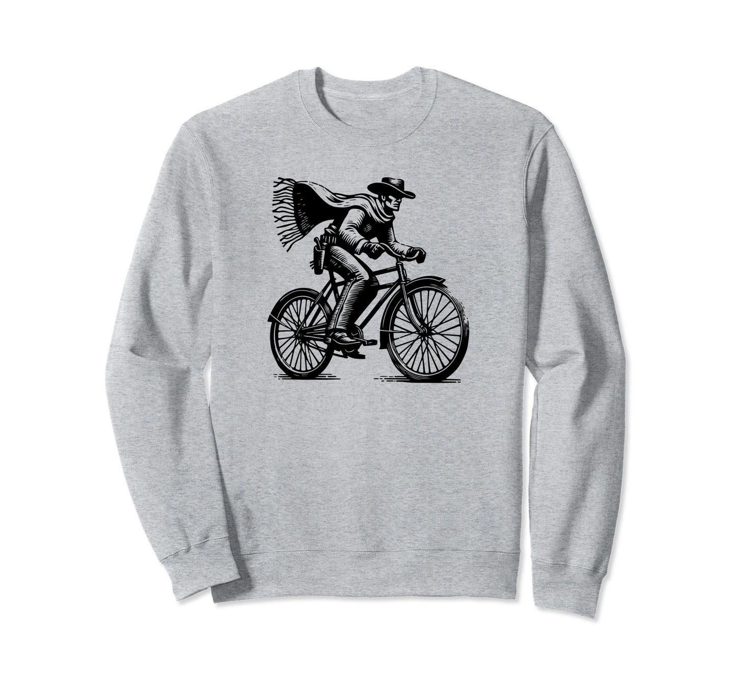 Rodeo Cowboy Bicycle Biker Sweatshirt - Minimalist Print Unisex - T-Shirt, Sweatshirt, Hoodie