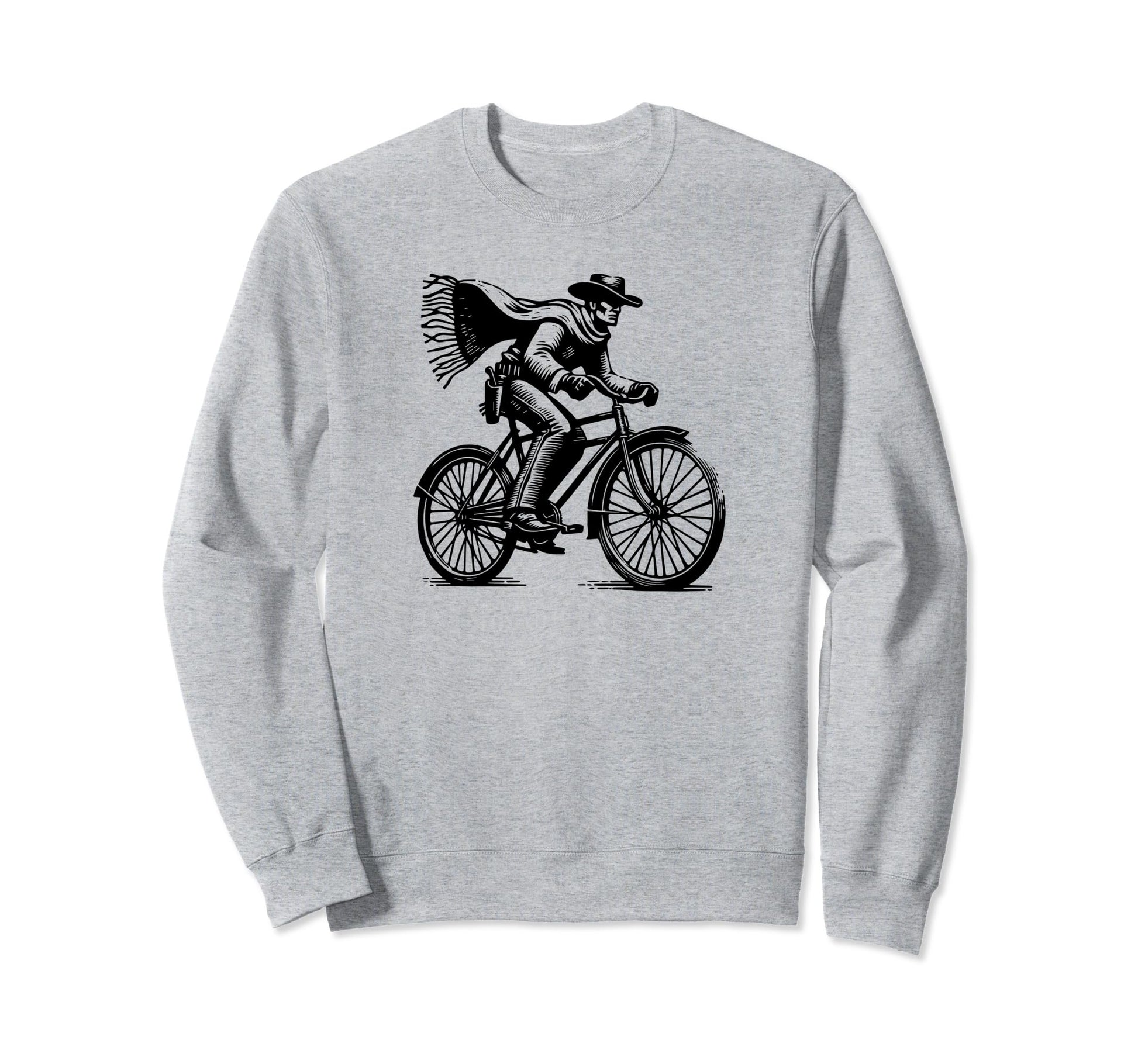 Rodeo Cowboy Bicycle Biker Sweatshirt - Minimalist Print Unisex - T-Shirt, Sweatshirt, Hoodie