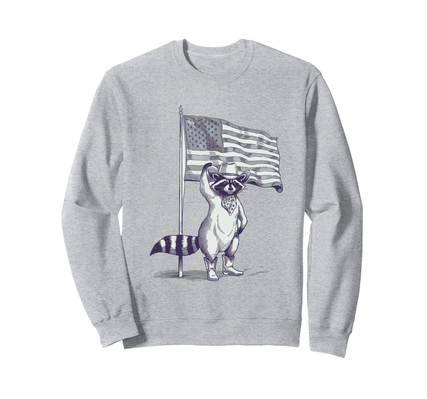 Raccoon 90S Country Music Western Sweatshirt - Unique Graphic for Adults - T-Shirt, Sweatshirt, Hoodie
