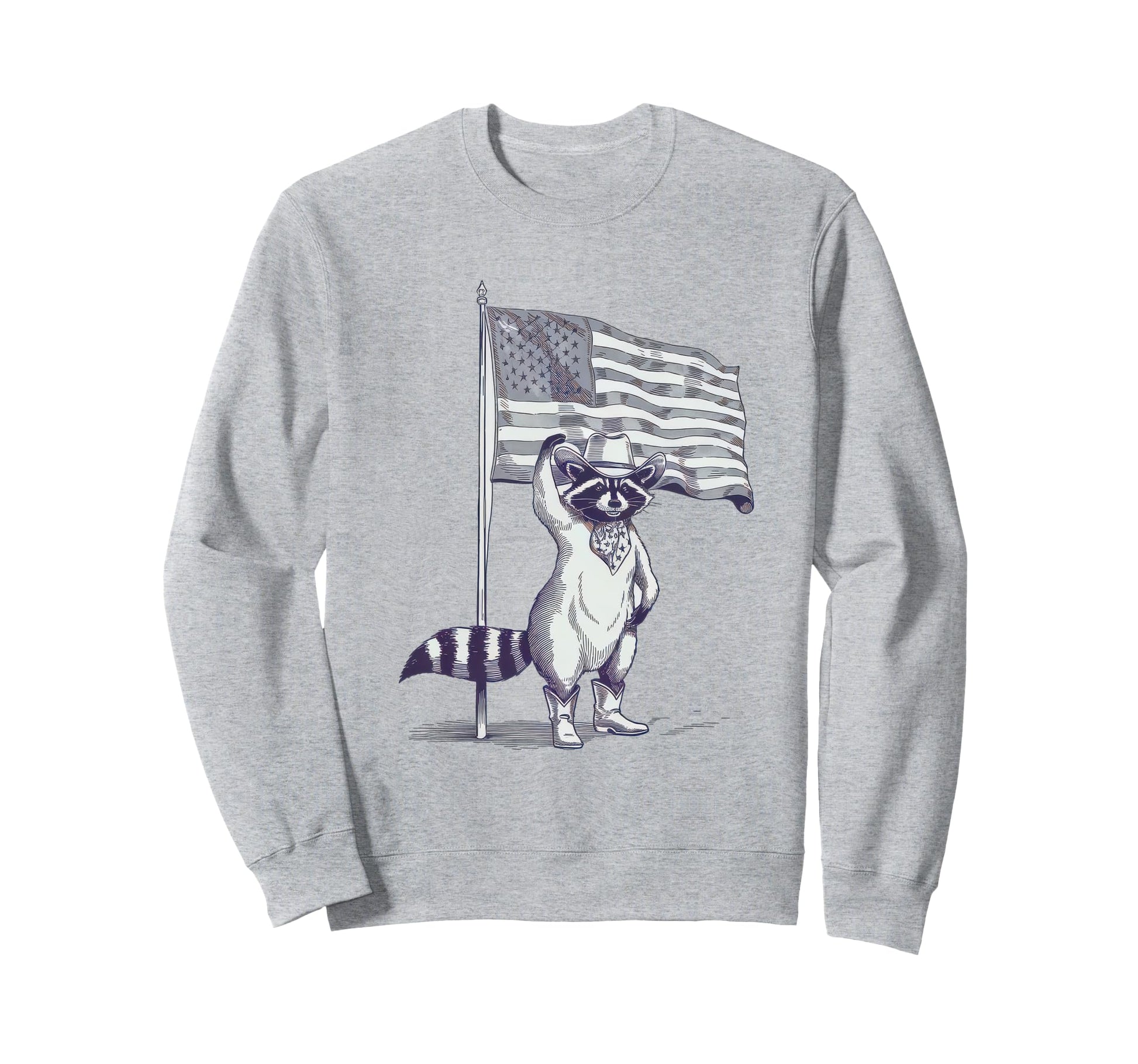 Raccoon 90S Country Music Western Sweatshirt - Unique Graphic for Adults - T-Shirt, Sweatshirt, Hoodie