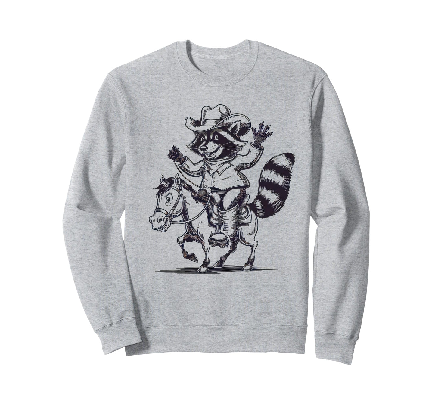 Raccoon 90S Country Music Western Sweatshirt - Trendy Graphic Men Women - T-Shirt, Sweatshirt, Hoodie