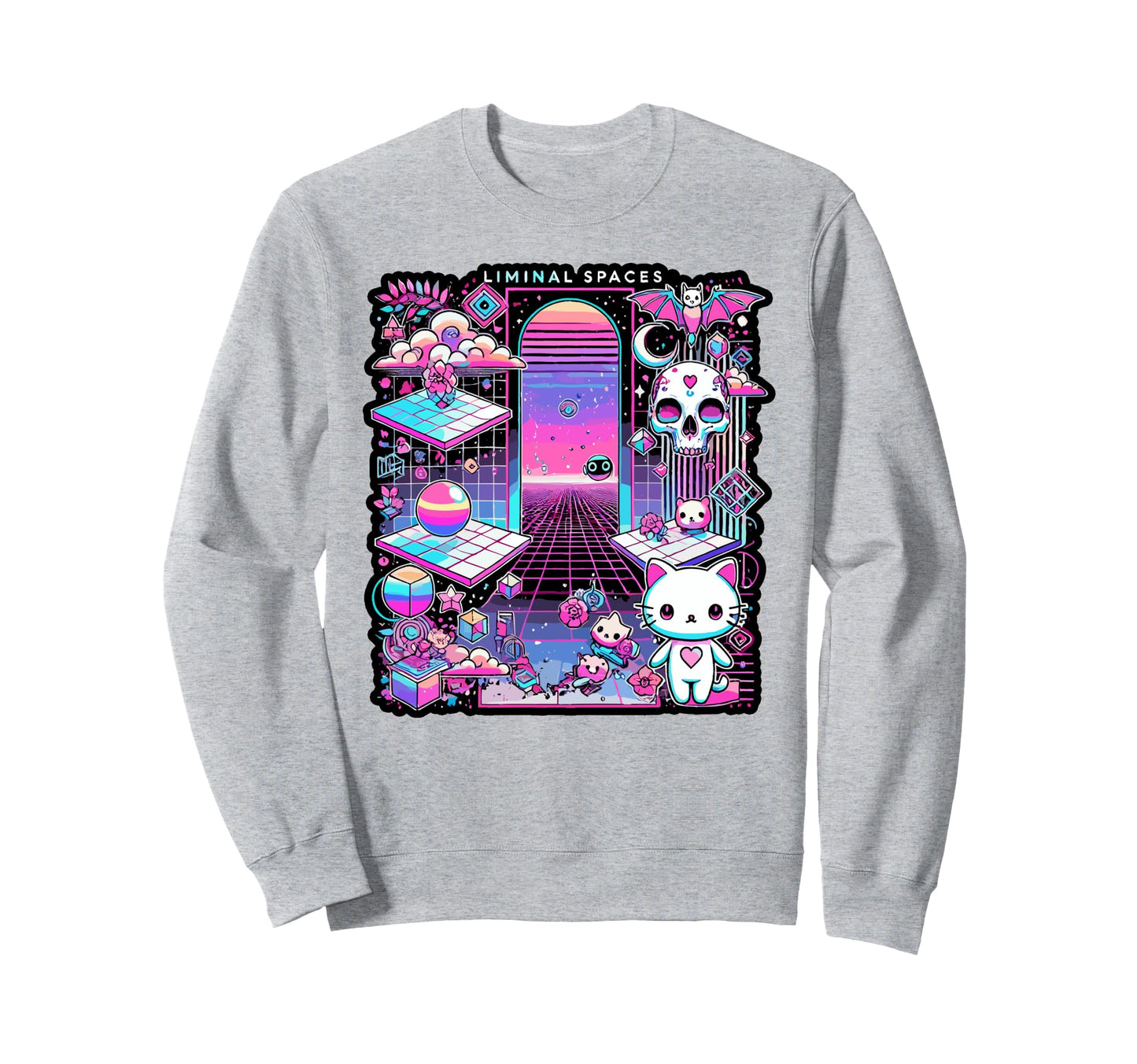 Aesthetic Vaporwave 80S 90S Sweatshirt - Fun Novelty Design for Adults - T-Shirt, Sweatshirt, Hoodie