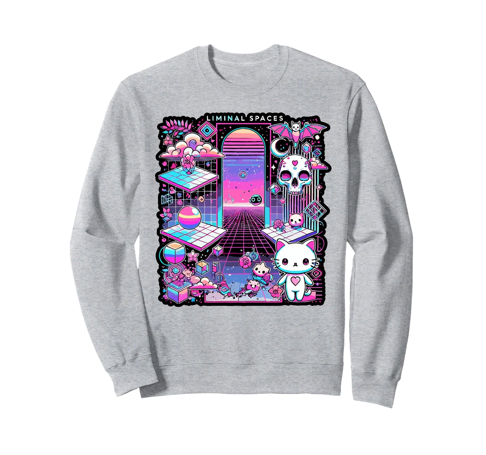 Aesthetic Vaporwave 80S 90S Sweatshirt - Fun Novelty Design for Adults - T-Shirt, Sweatshirt, Hoodie
