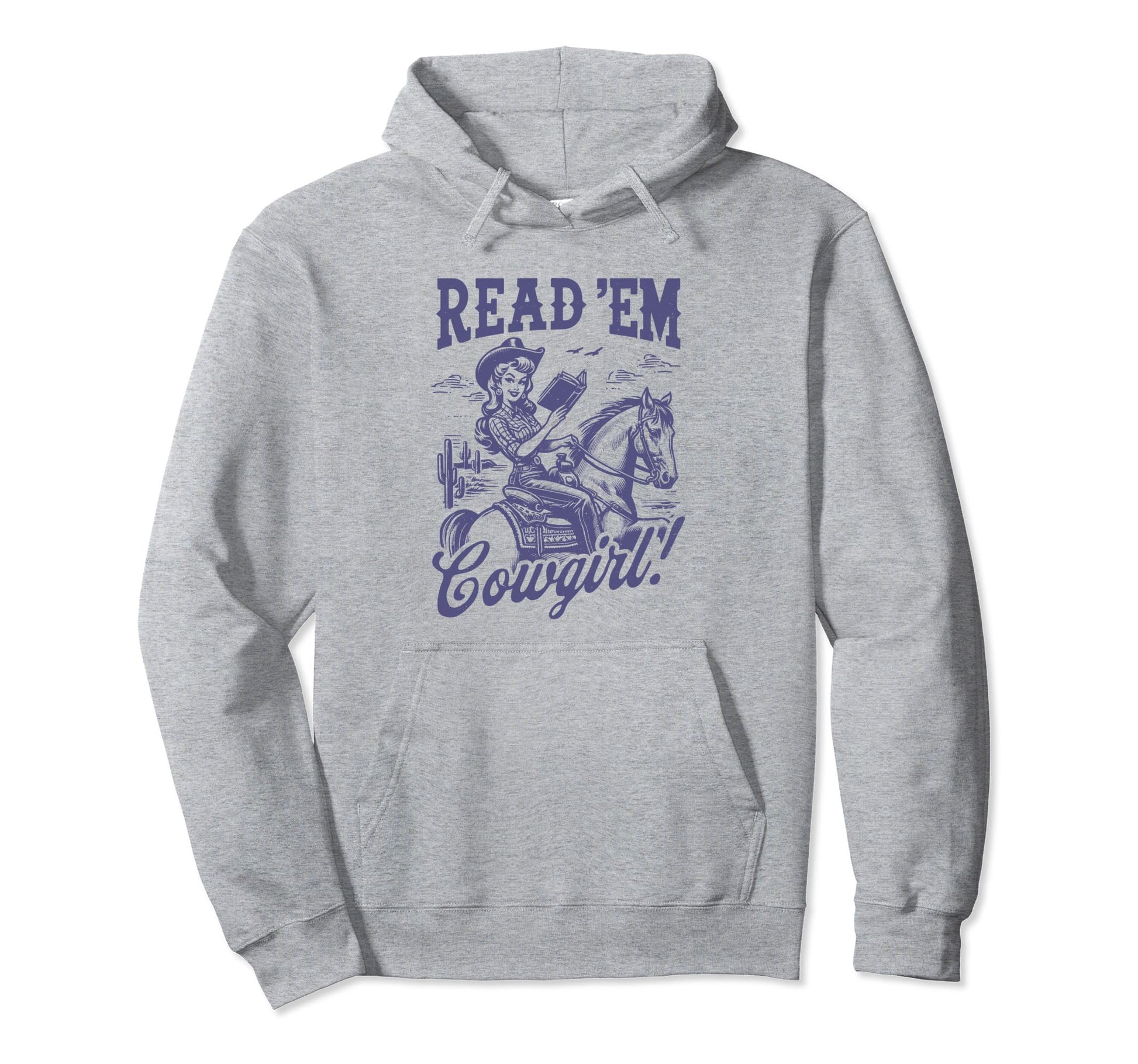 Read Em Cowgirl Western Cowgirl Texas Hoodie - Unique Graphic for Adults - T-Shirt, Sweatshirt, Hoodie