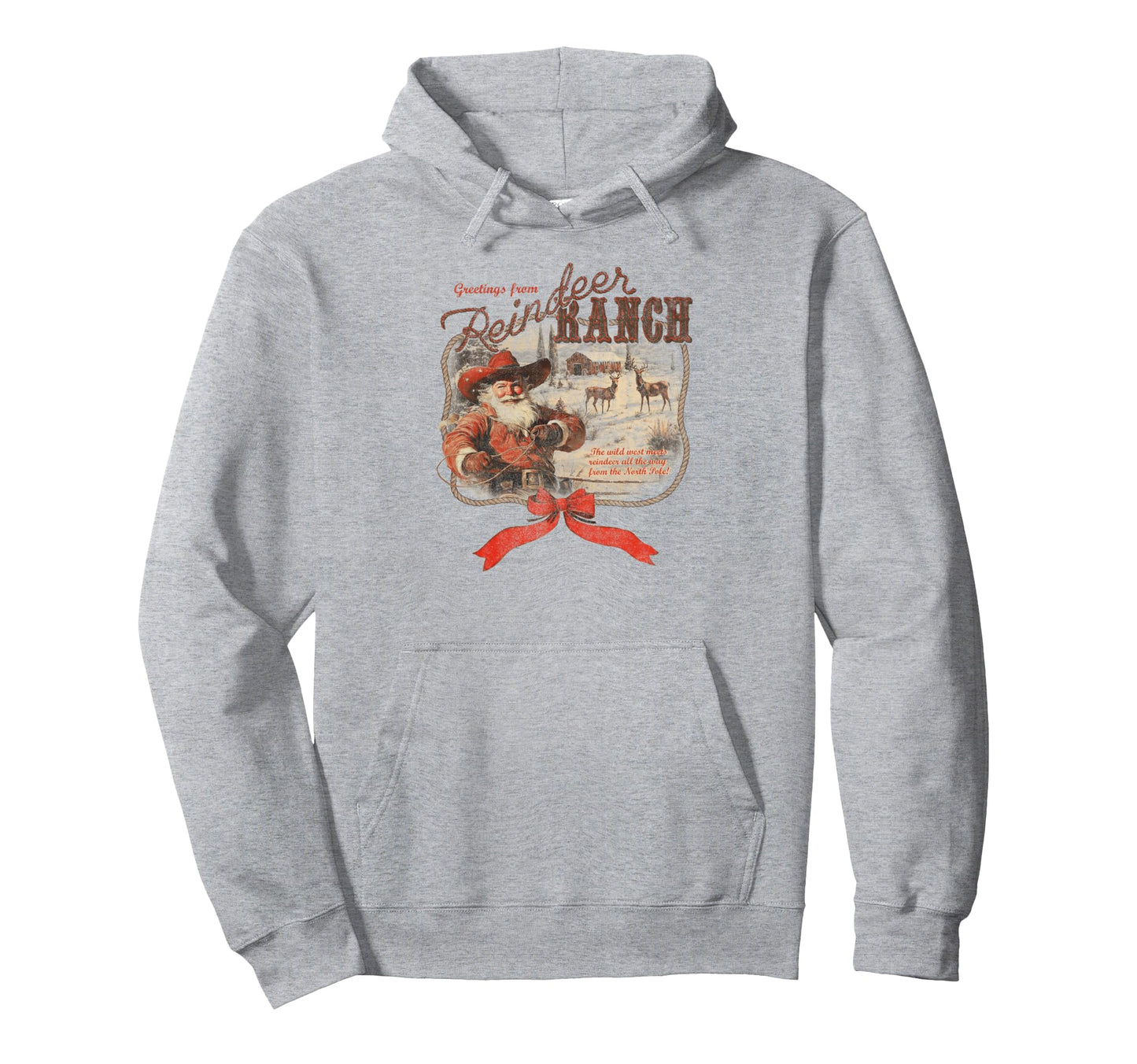 Greetings From Reindeer Ranch Hoodie - Casual Everyday Wear Men Women - T-Shirt, Sweatshirt, Hoodie
