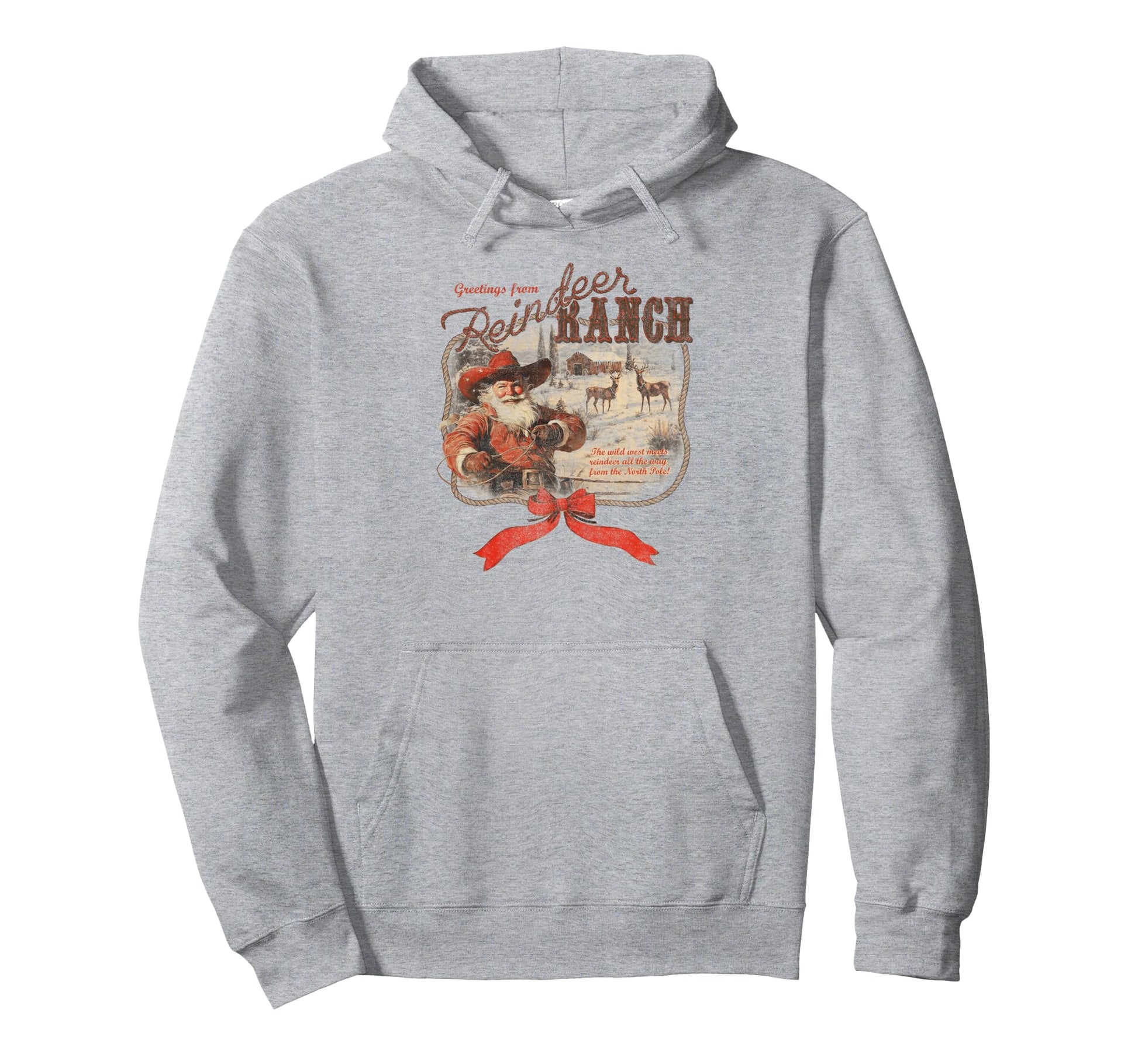 Greetings From Reindeer Ranch Hoodie - Casual Everyday Wear Men Women - T-Shirt, Sweatshirt, Hoodie
