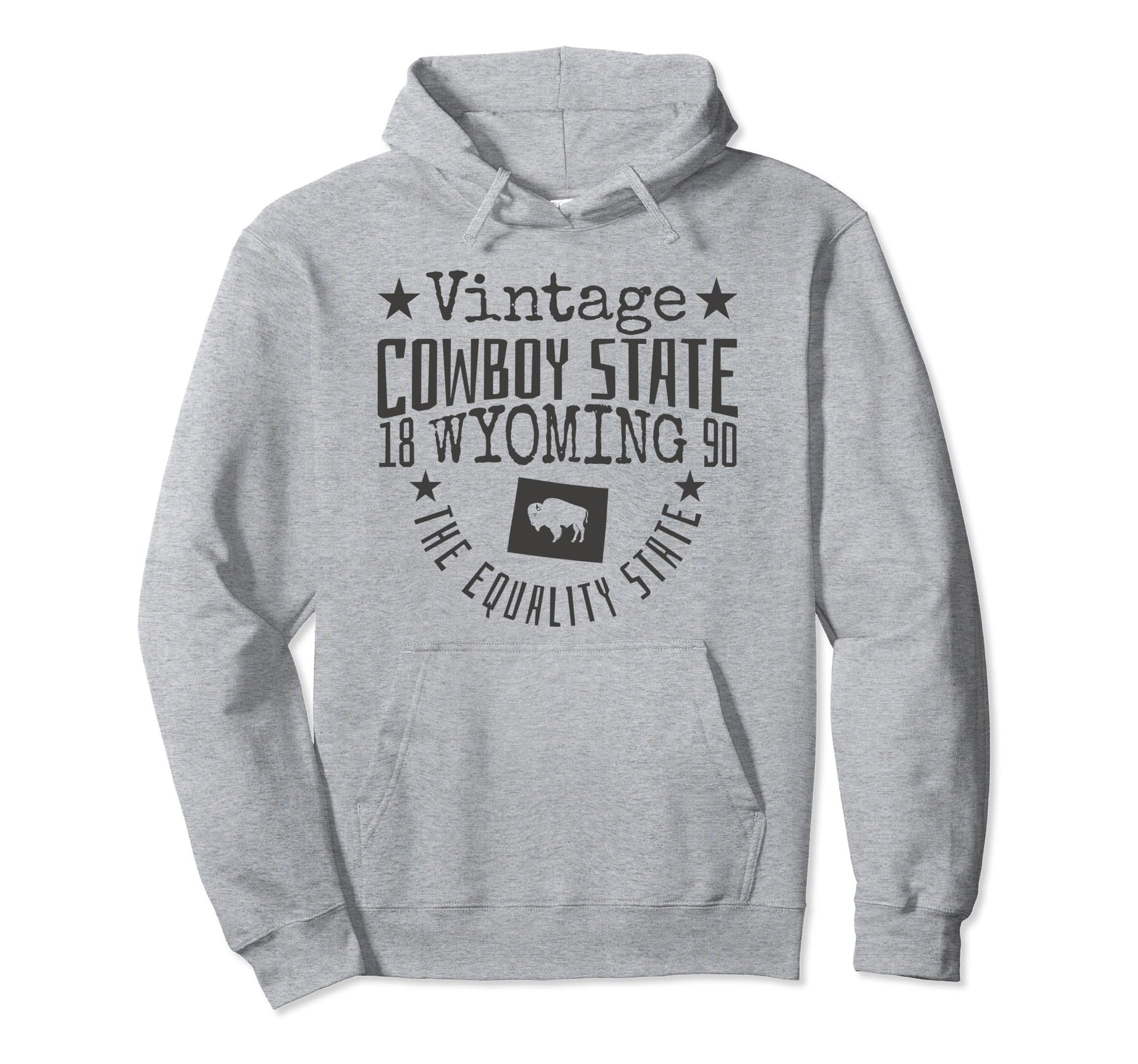 Wyoming Equality State Est 1890 Hoodie - Aesthetic Graphic for Adults - T-Shirt, Sweatshirt, Hoodie