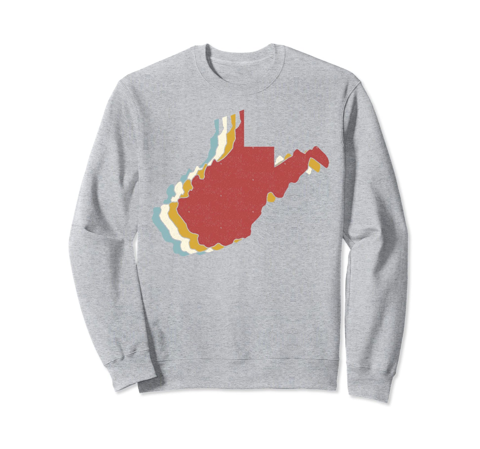 Usa State Map West Virginia Sweatshirt - Unique Graphic for Adults - T-Shirt, Sweatshirt, Hoodie
