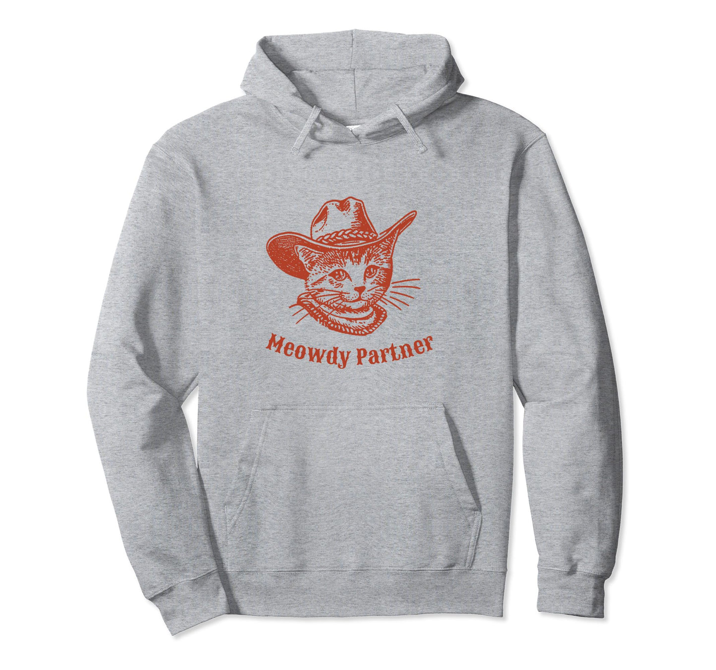 Meowdy Funny Country Music Cat Hoodie - Fun Novelty Design for Adults - T-Shirt, Sweatshirt, Hoodie