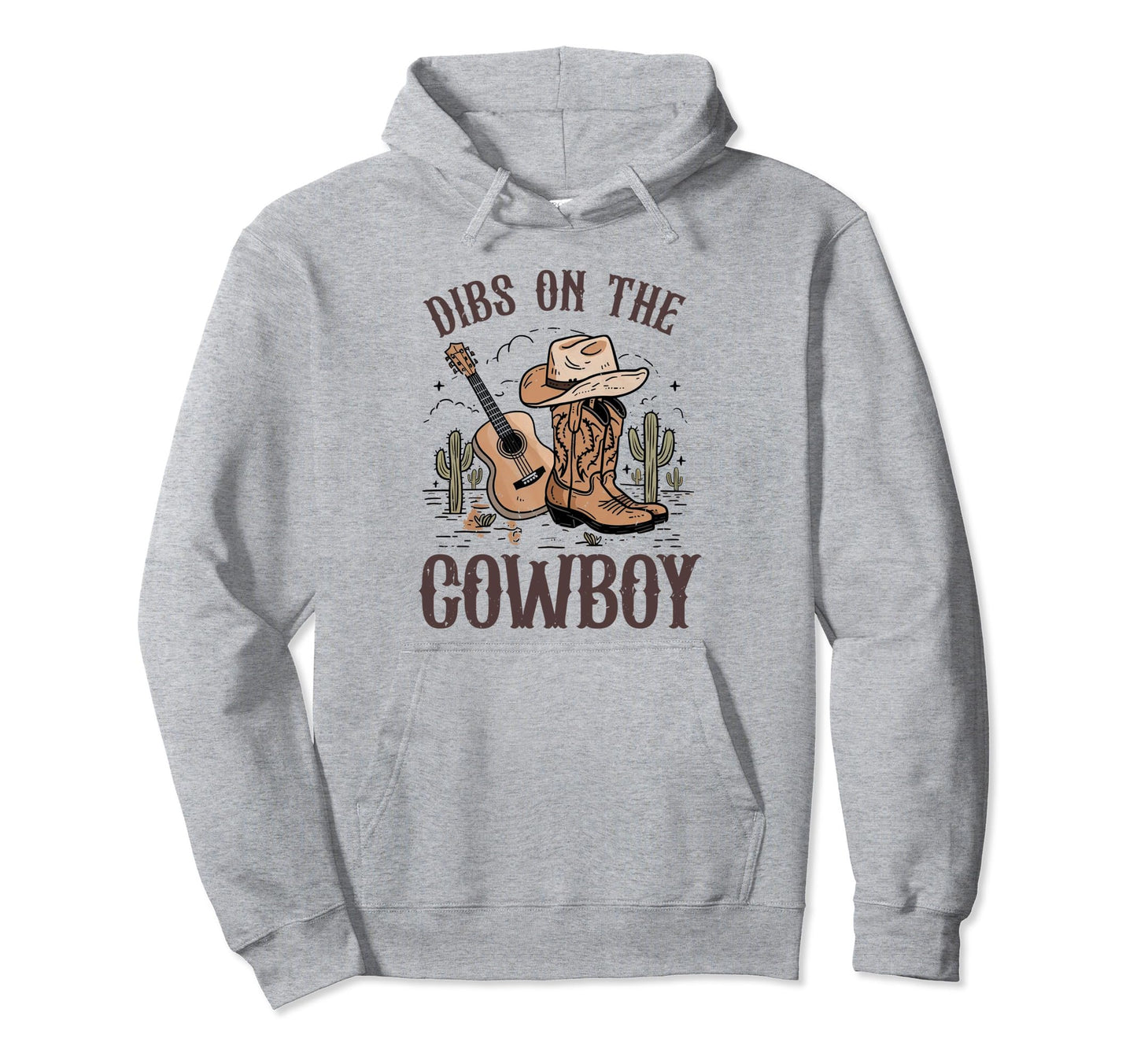 Dibs Cowboy Cowgirl Hat Western Country Hoodie - Novelty Apparel for Adults - T-Shirt, Sweatshirt, Hoodie