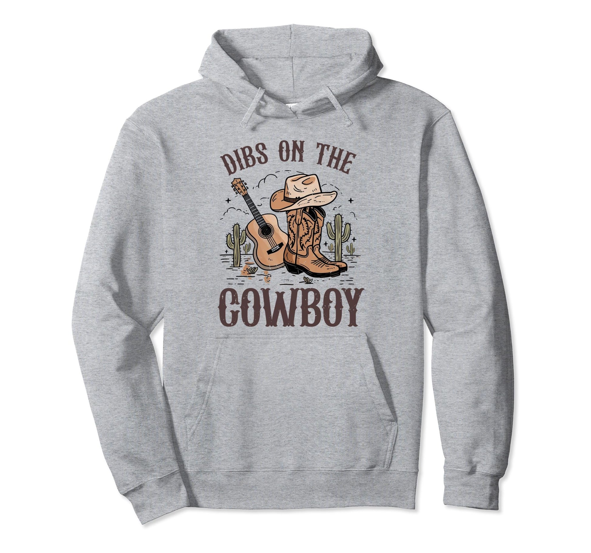 Dibs Cowboy Cowgirl Hat Western Country Hoodie - Novelty Apparel for Adults - T-Shirt, Sweatshirt, Hoodie