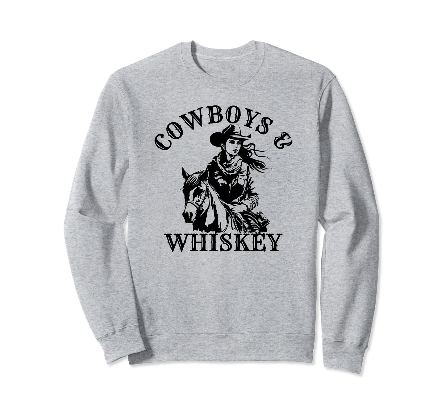 Linedance Cowboys And Whiskey Rodeo Sweatshirt - Novelty Apparel Unisex - T-Shirt, Sweatshirt, Hoodie
