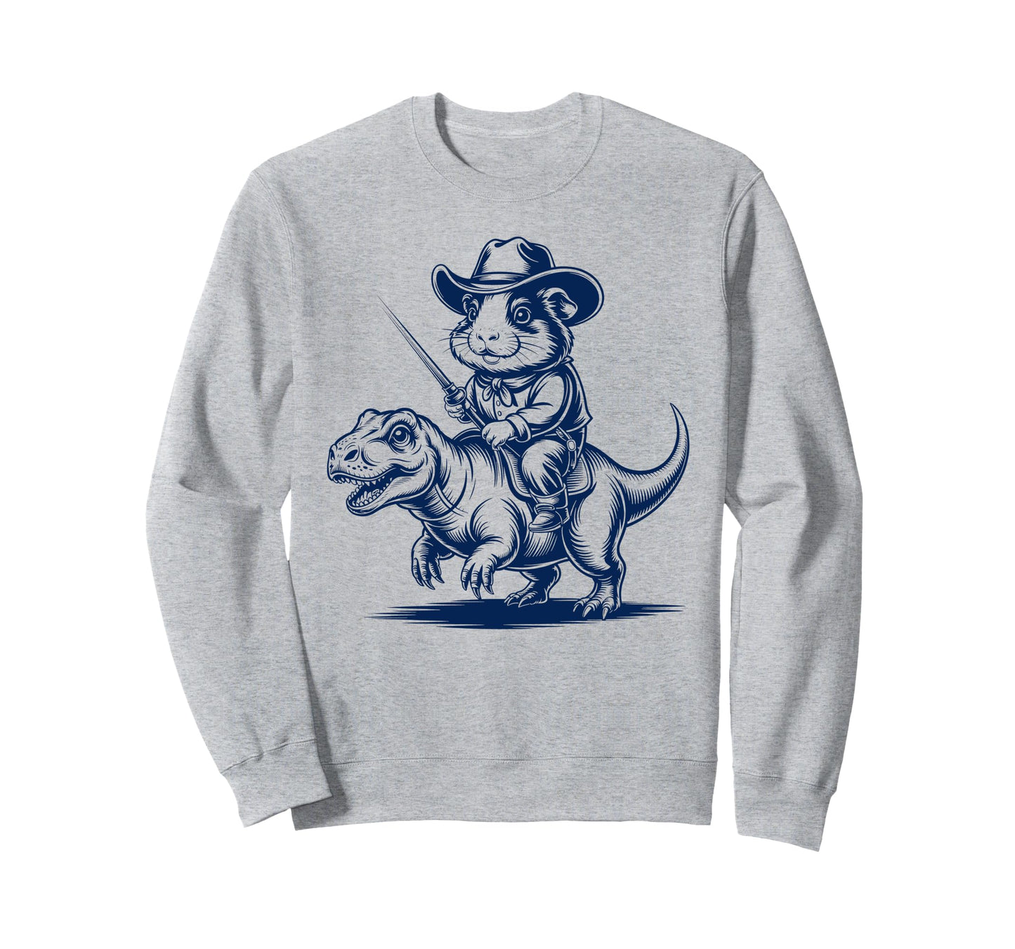 Guinea Pig Cowboy Dinosaur Sweatshirt - Aesthetic Graphic Unisex - T-Shirt, Sweatshirt, Hoodie
