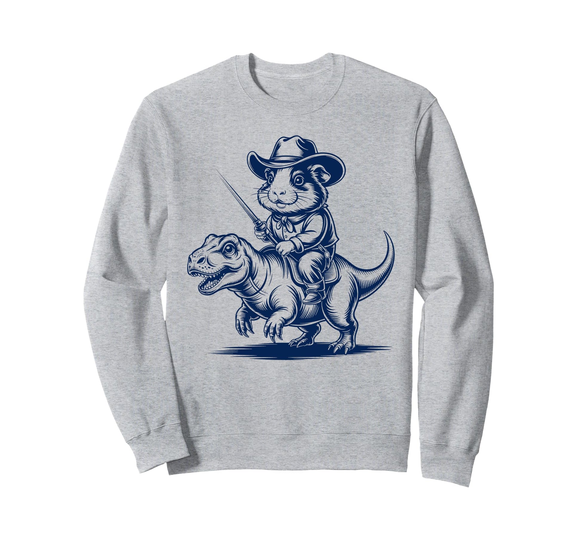 Guinea Pig Cowboy Dinosaur Sweatshirt - Aesthetic Graphic Unisex - T-Shirt, Sweatshirt, Hoodie