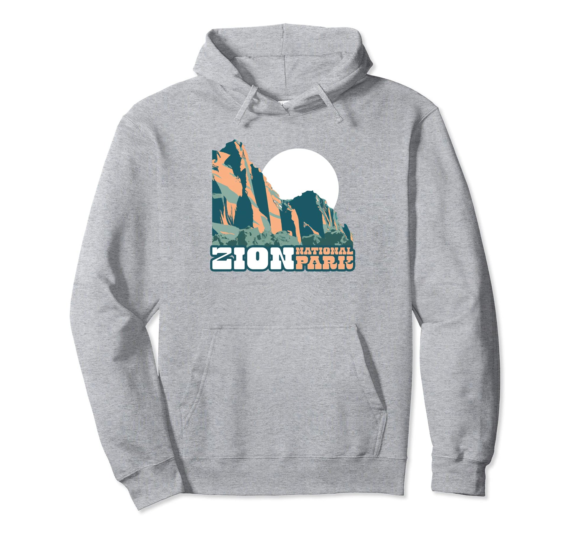 Zion National Park Wpa Utah Hoodie - Trendy Graphic Unisex - T-Shirt, Sweatshirt, Hoodie