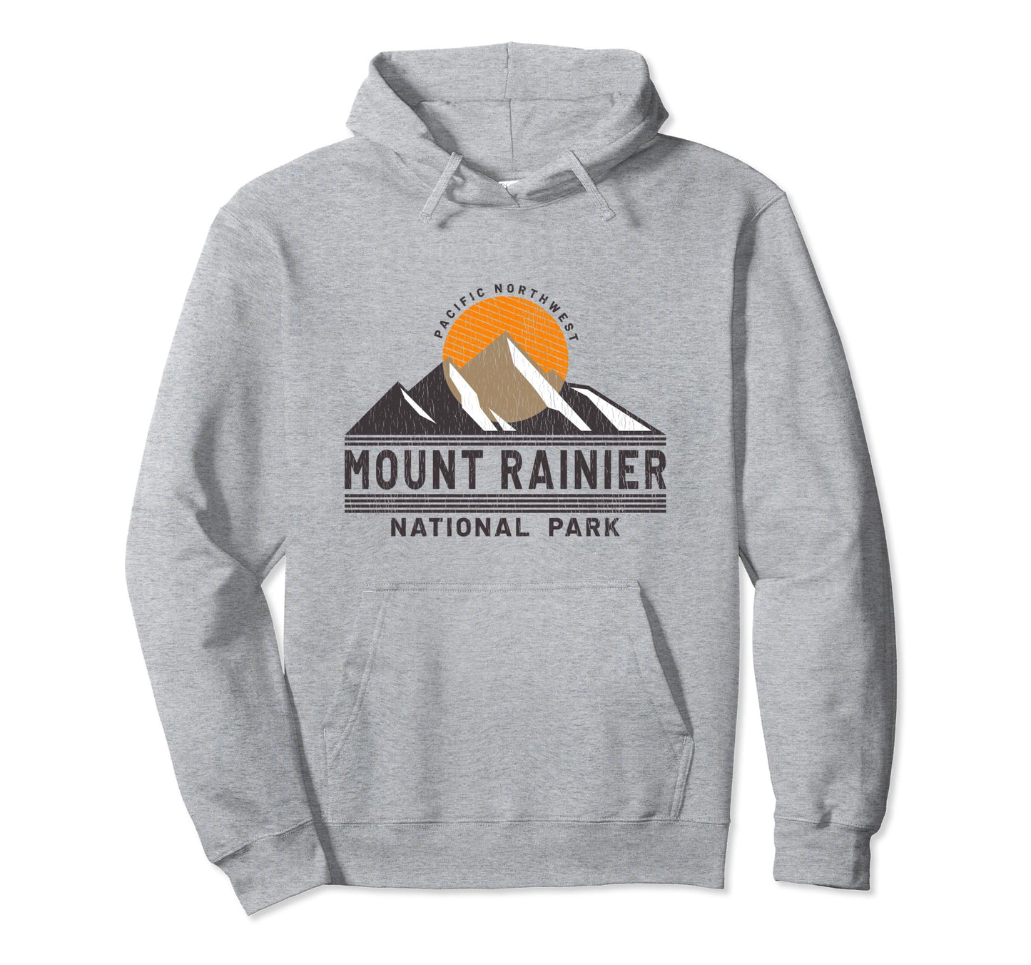 Mount Rainier National Park Washington Hoodie - Unique Graphic for Adults - T-Shirt, Sweatshirt, Hoodie