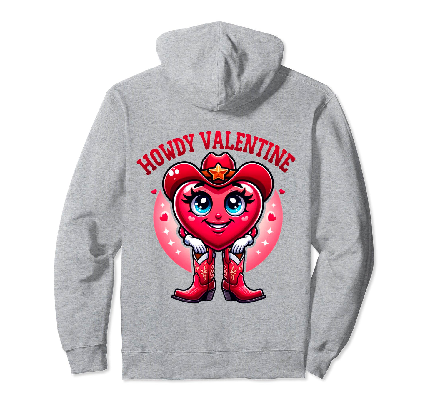 Howdy Valentine Cowgirl Western Hoodie - Minimalist Print Men Women - T-Shirt, Sweatshirt, Hoodie