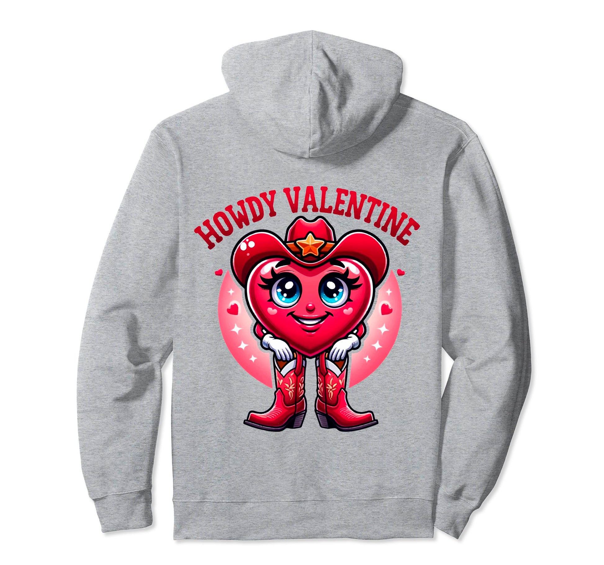 Howdy Valentine Cowgirl Western Hoodie - Minimalist Print Men Women - T-Shirt, Sweatshirt, Hoodie