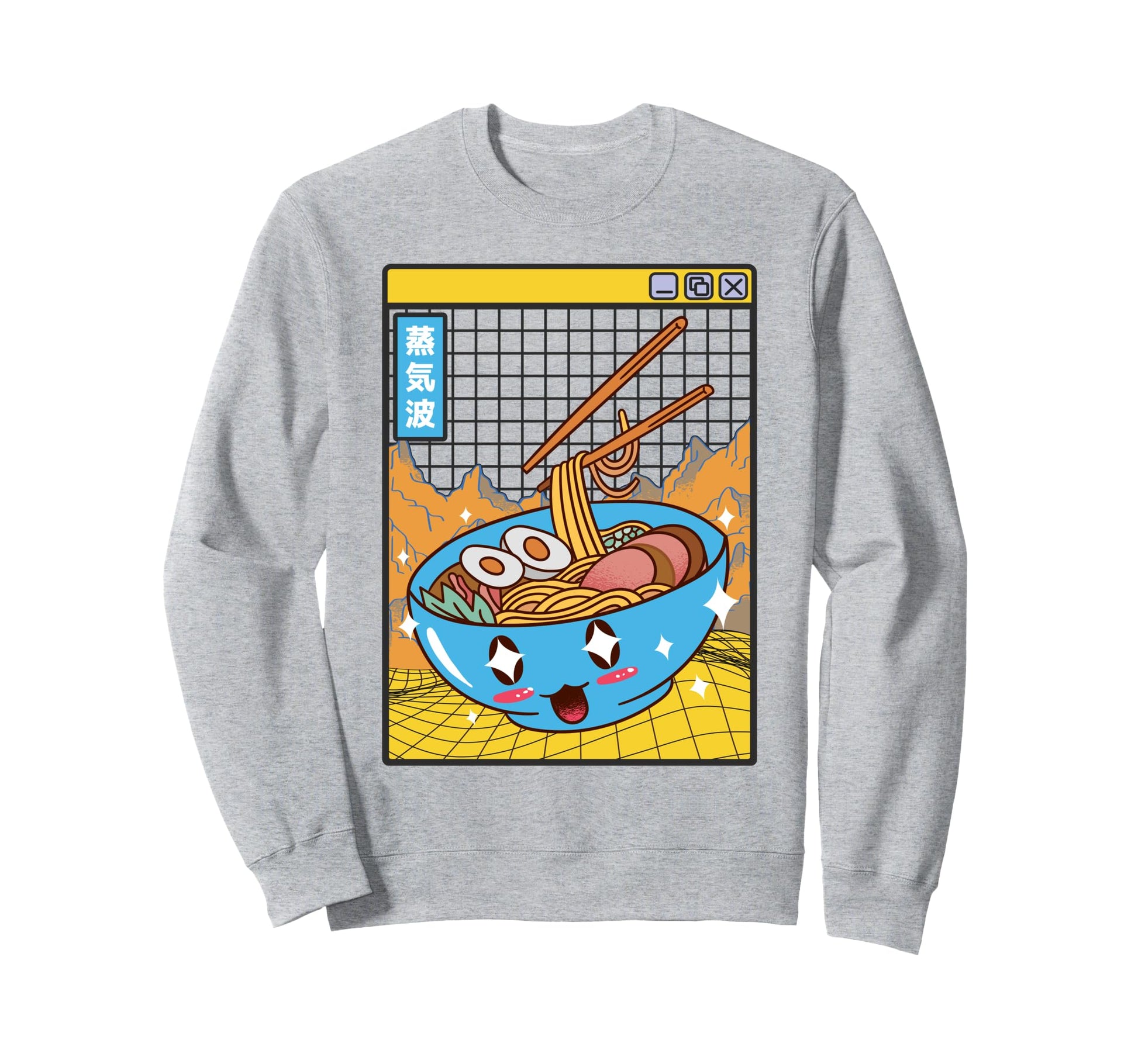 Happy Ramen Bowl Digital Japan Otaku Sweatshirt - Novelty Apparel Unisex - T-Shirt, Sweatshirt, Hoodie