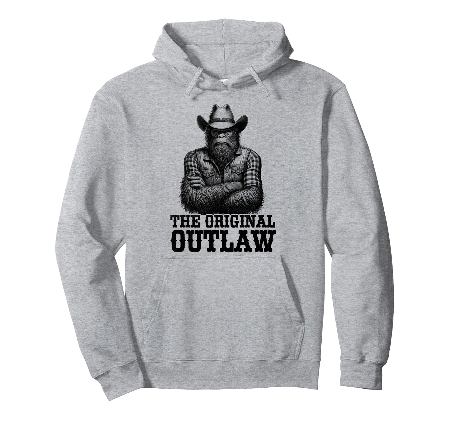 Bigfoot Sasquatch Funny Cowboy Hoodie - Casual Everyday Wear for Adults - T-Shirt, Sweatshirt, Hoodie