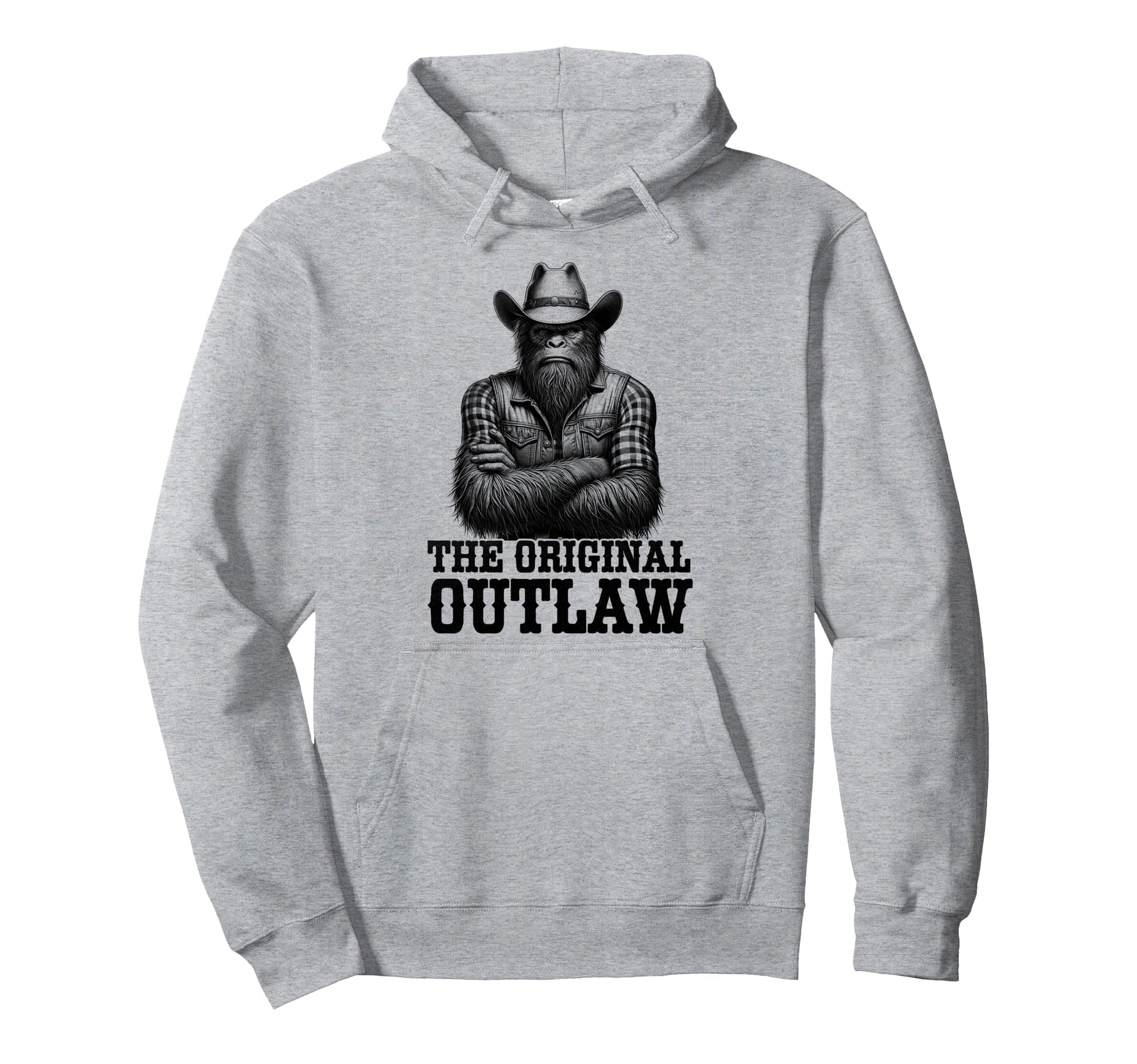 Bigfoot Sasquatch Funny Cowboy Hoodie - Casual Everyday Wear for Adults - T-Shirt, Sweatshirt, Hoodie