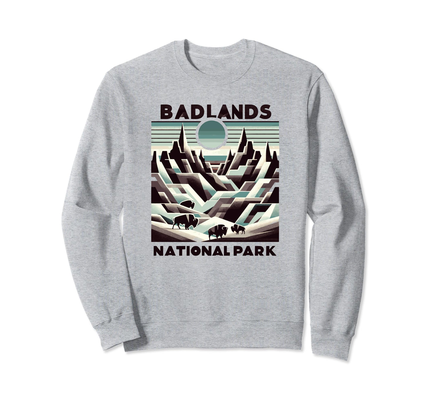 Badlands National Park Geometric Sweatshirt - Unique Graphic Unisex - T-Shirt, Sweatshirt, Hoodie