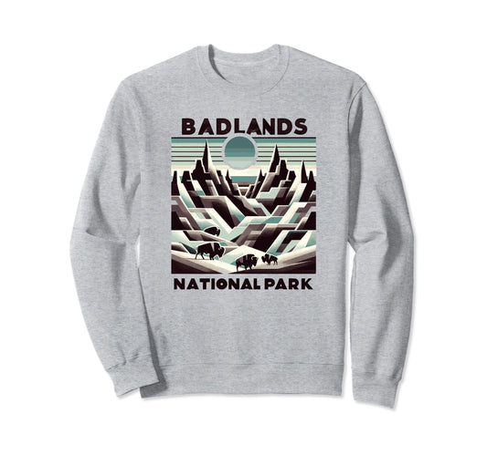 Badlands National Park Geometric Sweatshirt - Unique Graphic Unisex - T-Shirt, Sweatshirt, Hoodie