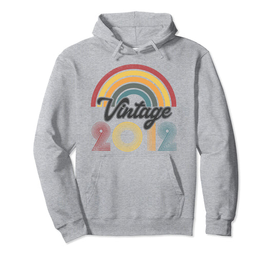 11Th Birthday Gift 2012 Rainbow Hoodie - Fun Novelty Design Men Women - T-Shirt, Sweatshirt, Hoodie