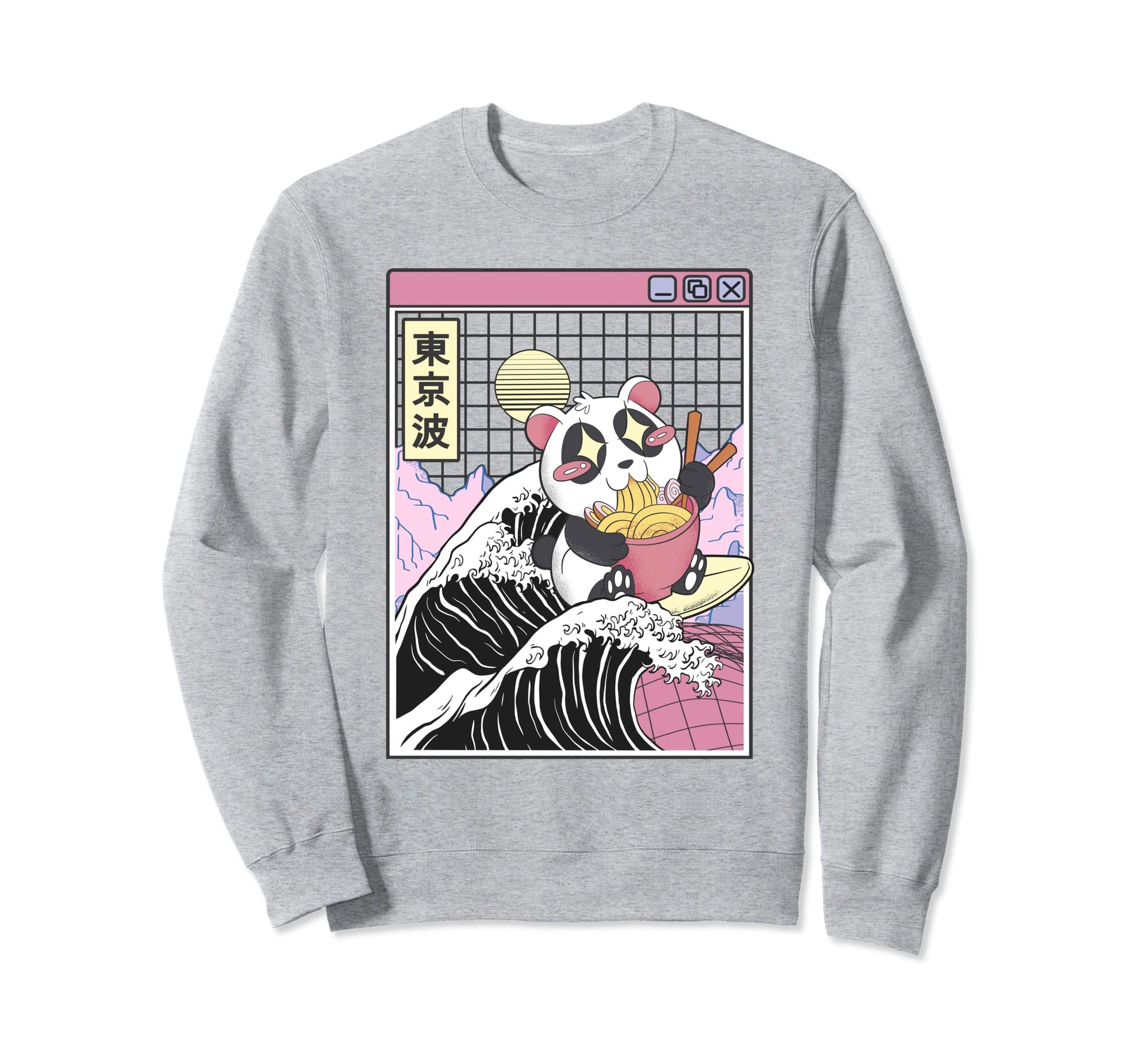 Panda Bear Ramen Japanese Sweatshirt - Casual Everyday Wear for Adults - T-Shirt, Sweatshirt, Hoodie