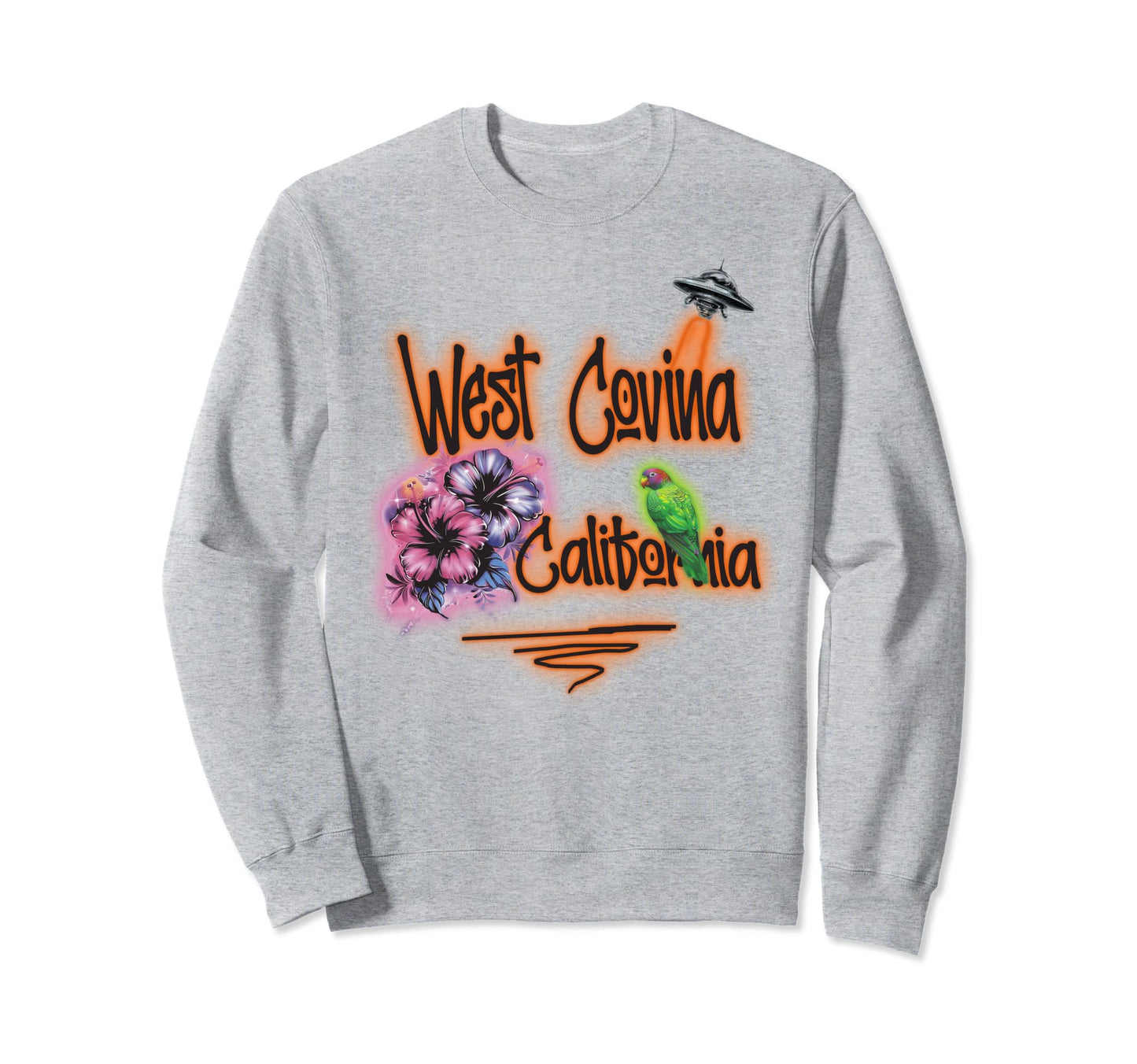 West Covina California Surfer Sweatshirt - Casual Everyday Wear Men Women - T-Shirt, Sweatshirt, Hoodie