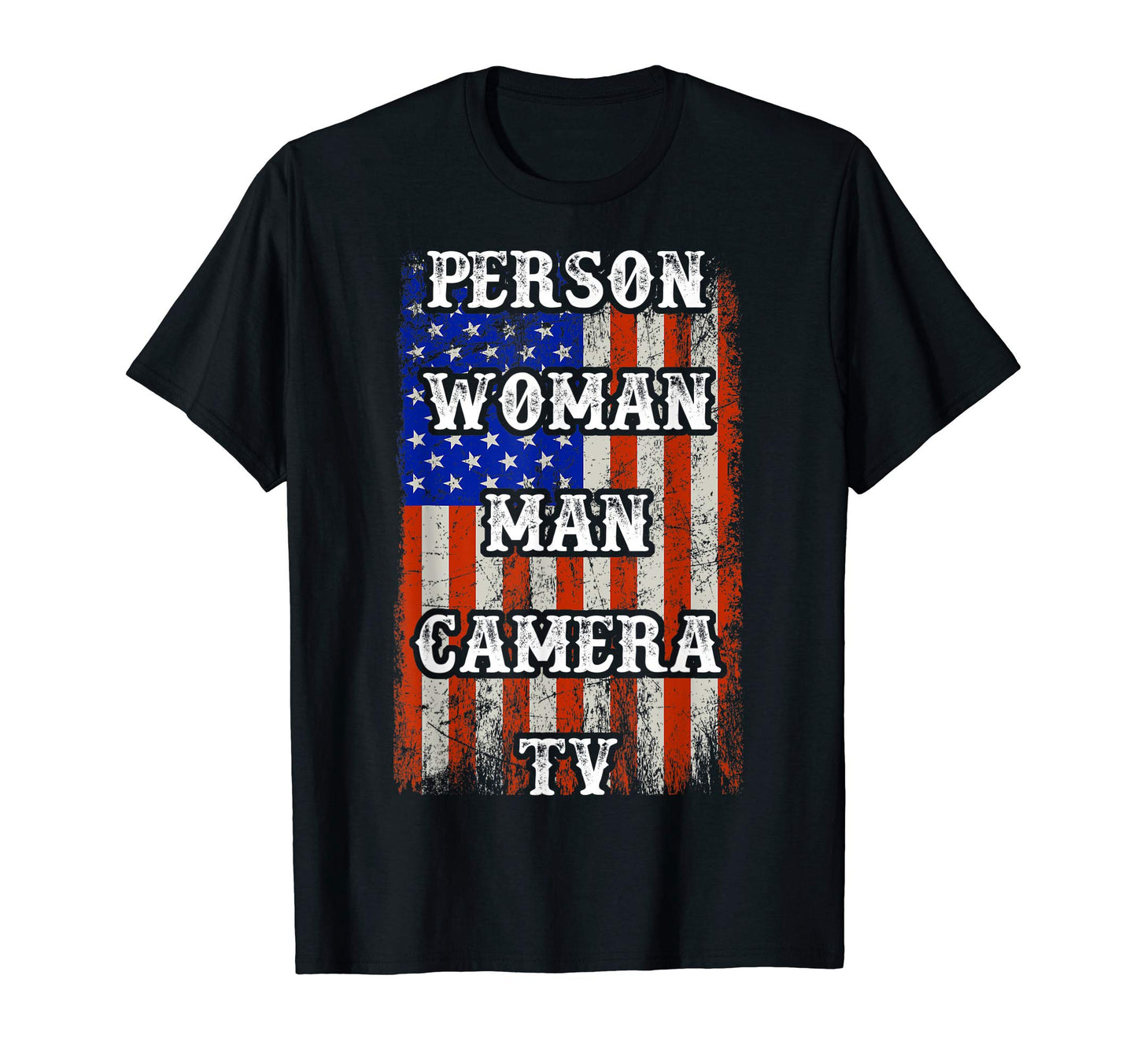 Person Camera Tv American Flag T-Shirt - Graphic Print for Adults - T-Shirt, Sweatshirt, Hoodie