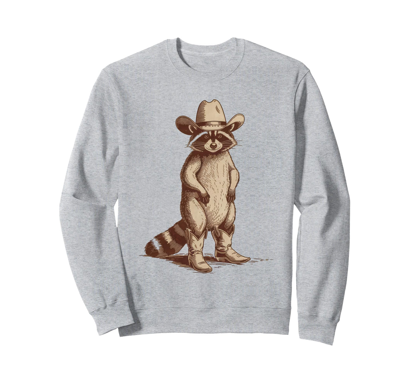 Raccoon 90S Country Music Western Sweatshirt - Minimalist Print Unisex - T-Shirt, Sweatshirt, Hoodie