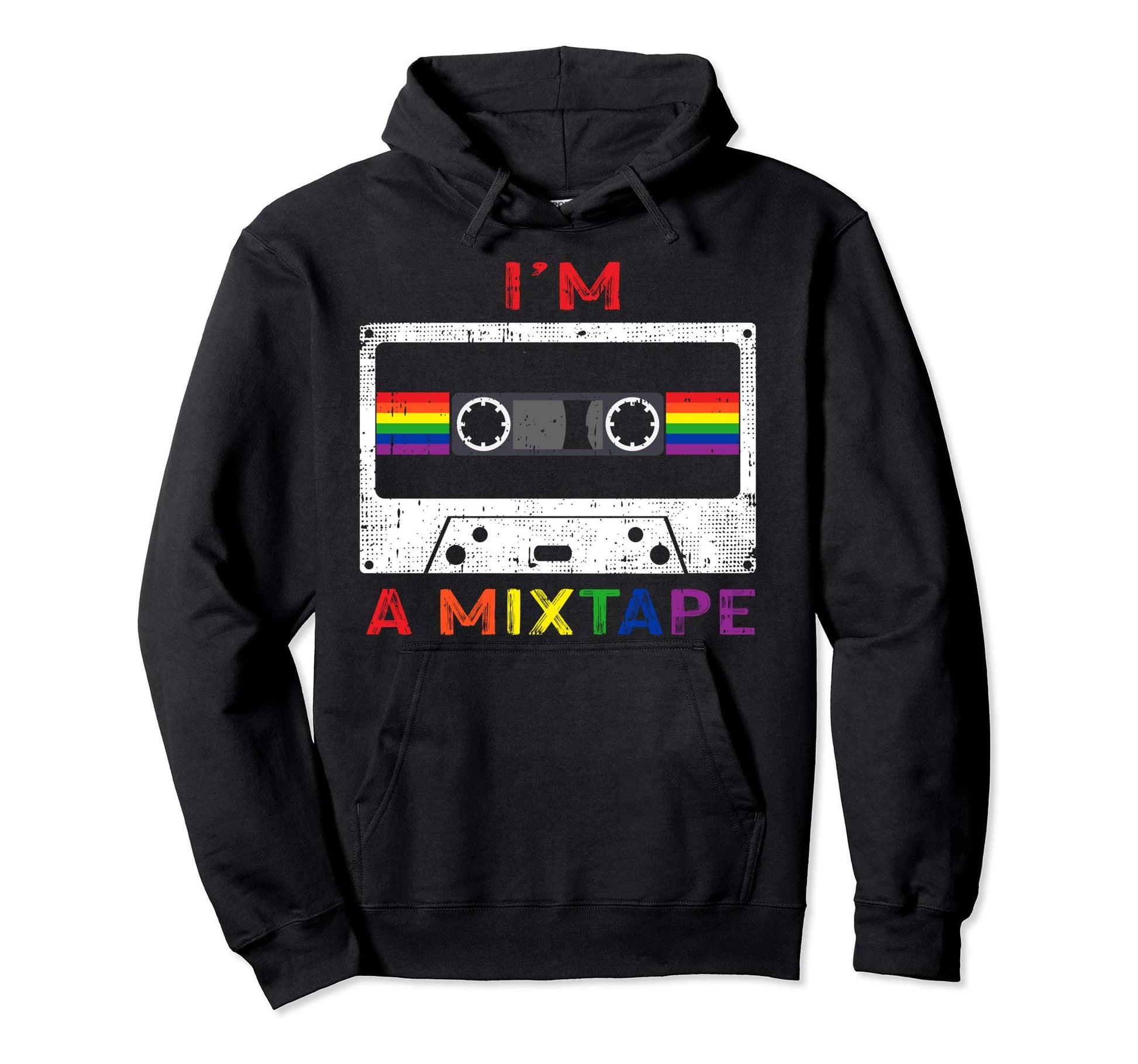 Im Mixtape Gay Pride Rainbow Flag Hoodie - Minimalist Print for Adults - T-Shirt, Sweatshirt, Hoodie