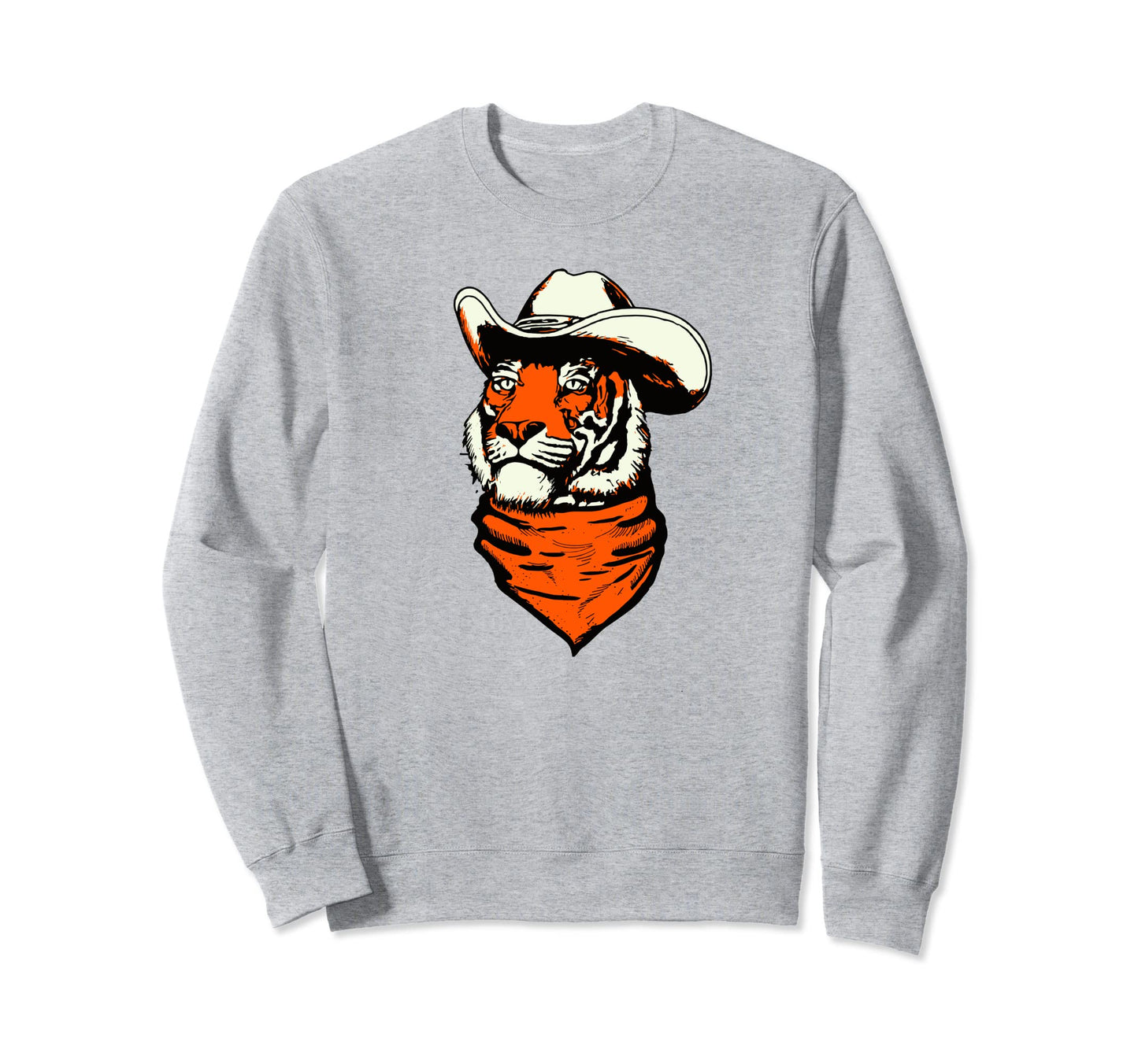 Funny Cowboy Tiger Country Western Sweatshirt - Graphic Print Men Women - T-Shirt, Sweatshirt, Hoodie