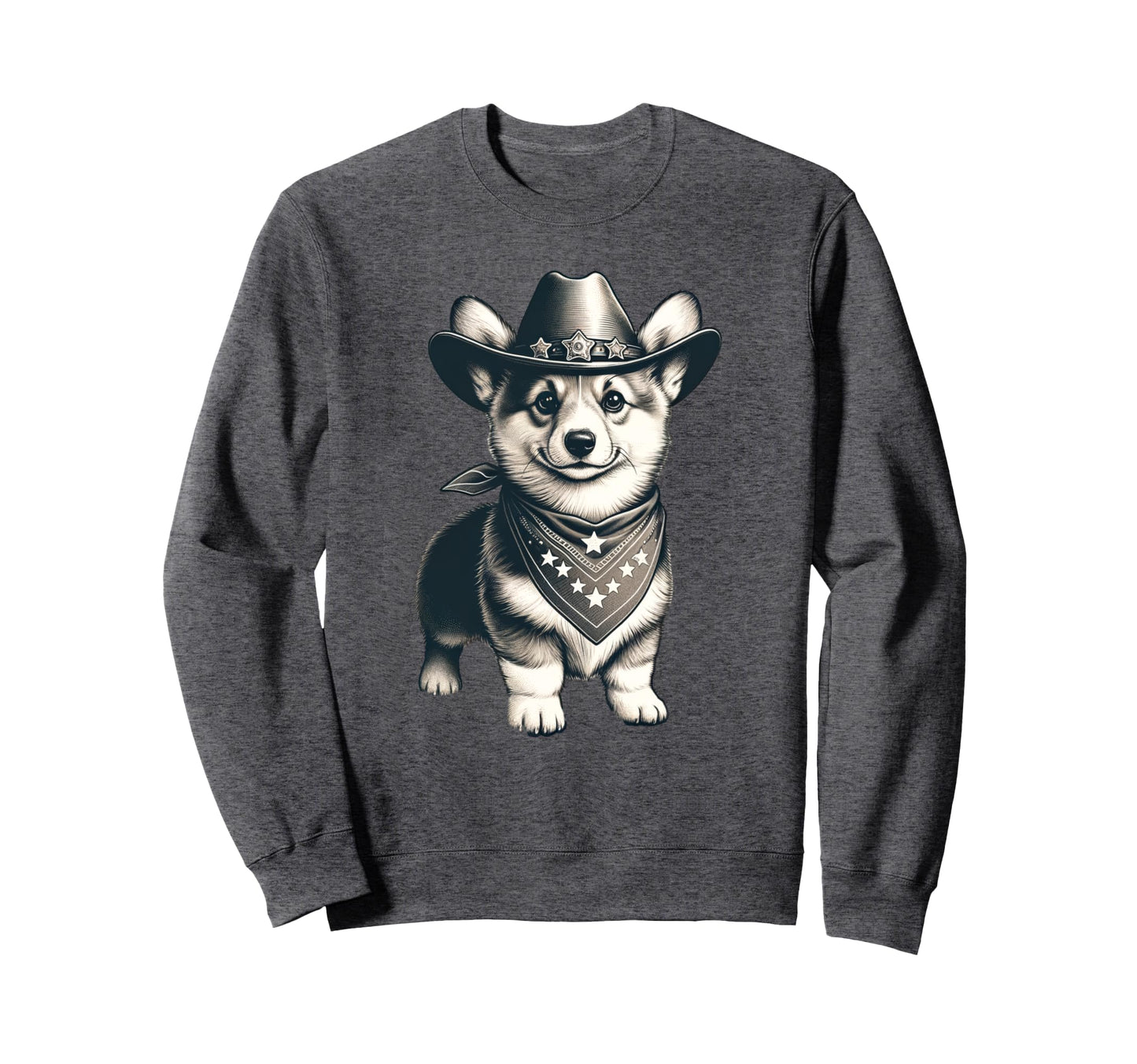 Cowboy Corgi Funny Western Pup Sweatshirt - Aesthetic Graphic Men Women - T-Shirt, Sweatshirt, Hoodie