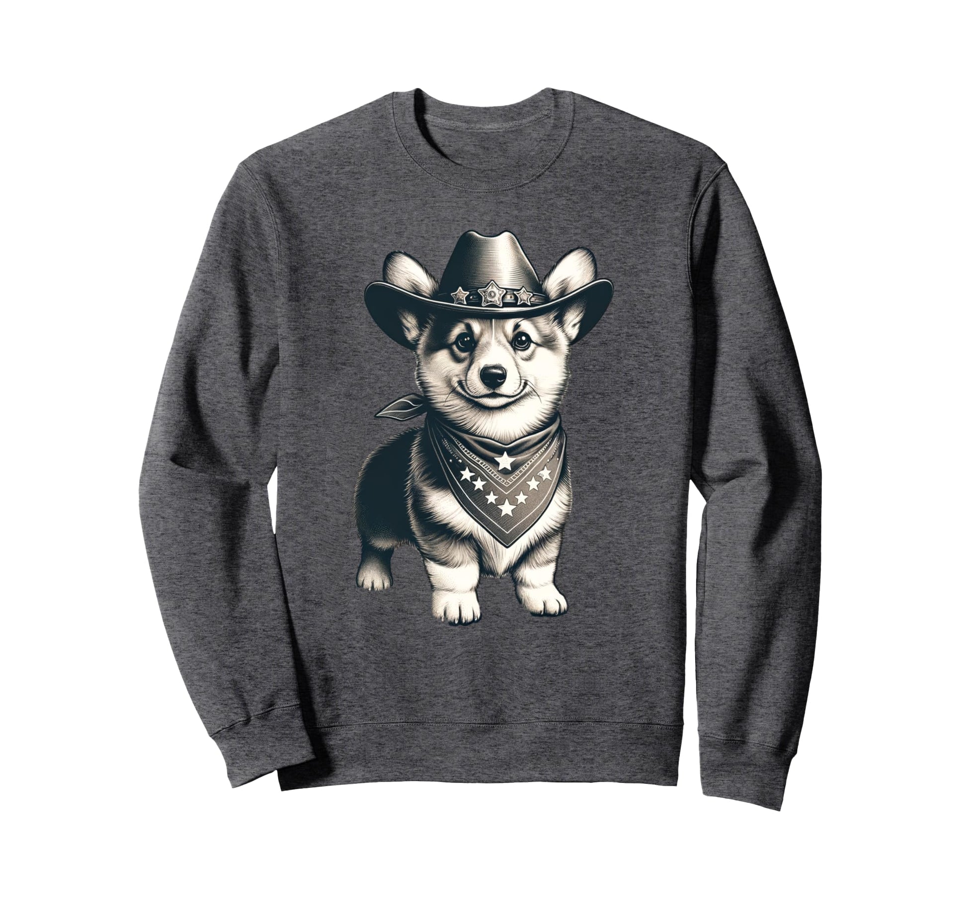 Cowboy Corgi Funny Western Pup Sweatshirt - Aesthetic Graphic Men Women - T-Shirt, Sweatshirt, Hoodie