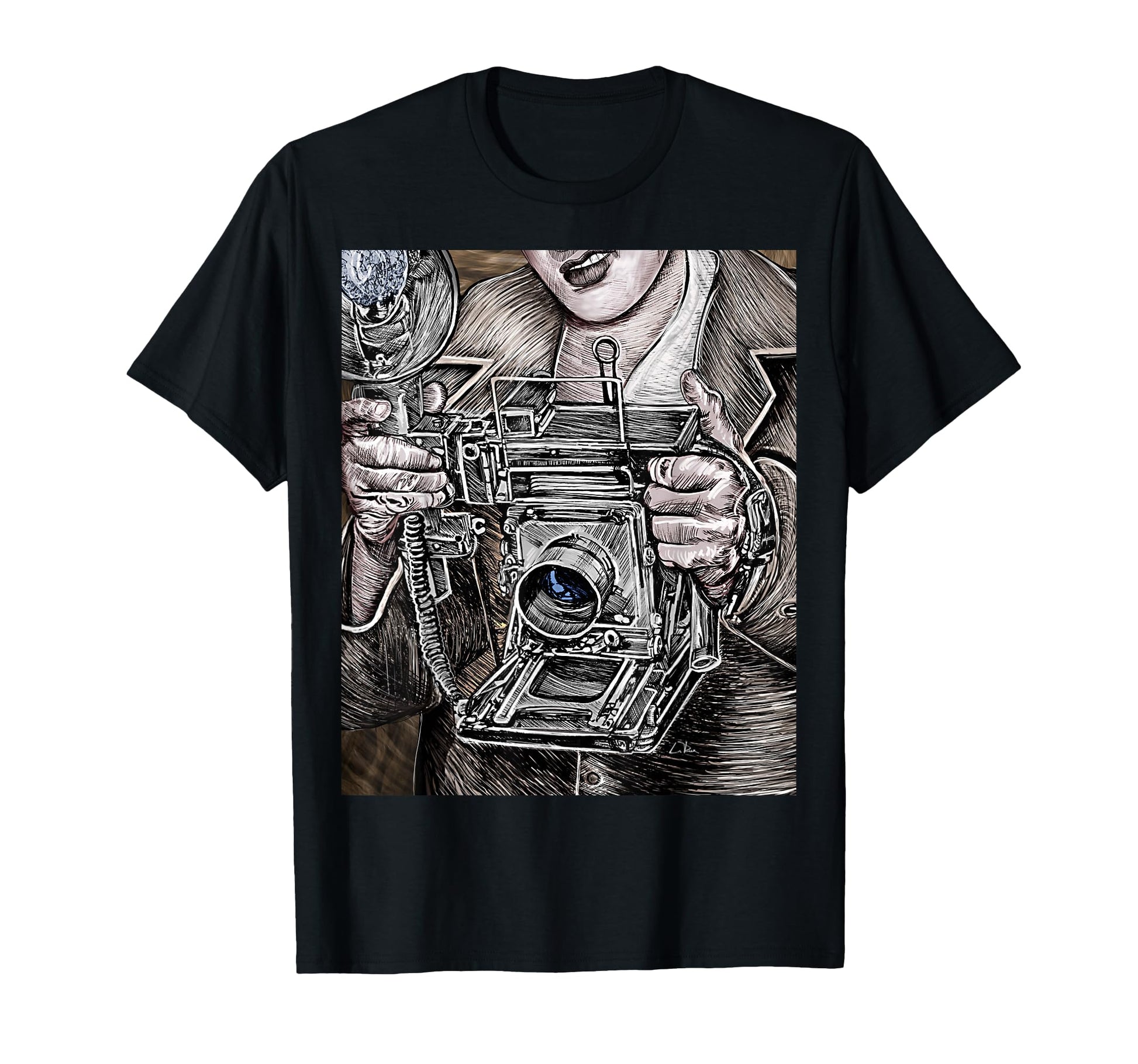 View Camera 4X5 Film Photographer T-Shirt - Custom Art Print for Adults - T-Shirt, Sweatshirt, Hoodie