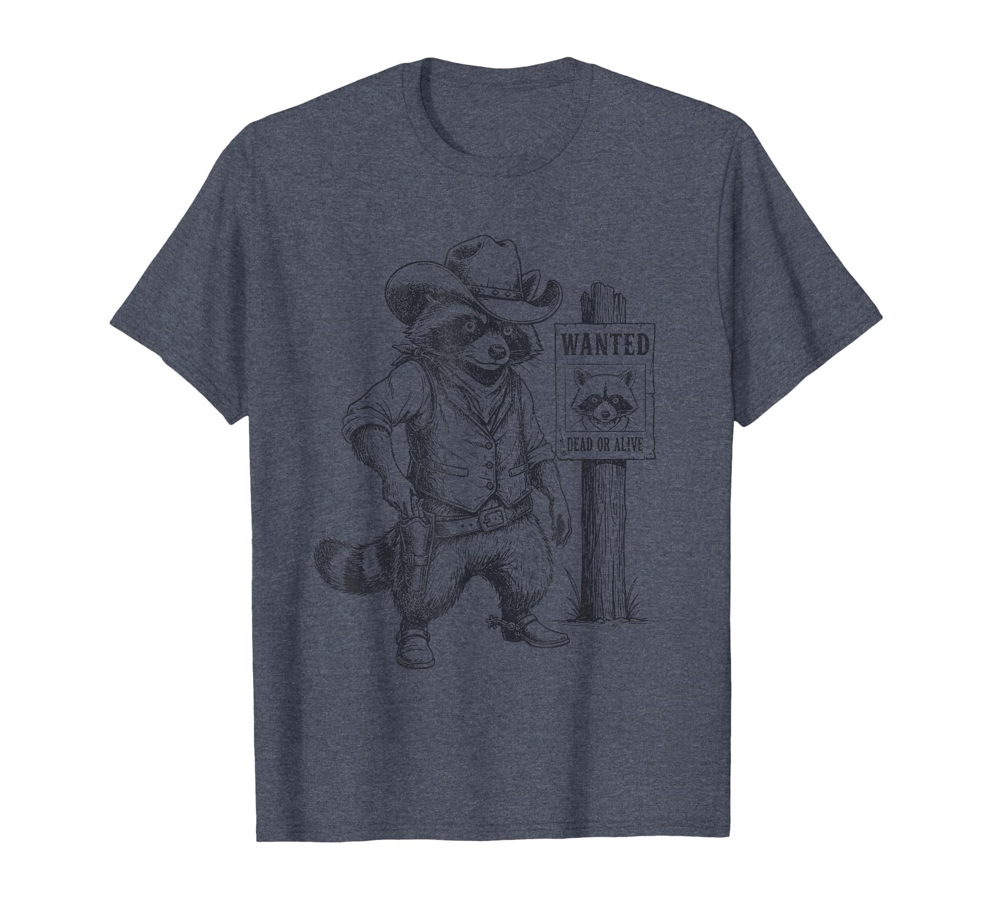 Raccoon Cowboy Western Outlaw T-Shirt - Aesthetic Graphic for Adults - T-Shirt, Sweatshirt, Hoodie