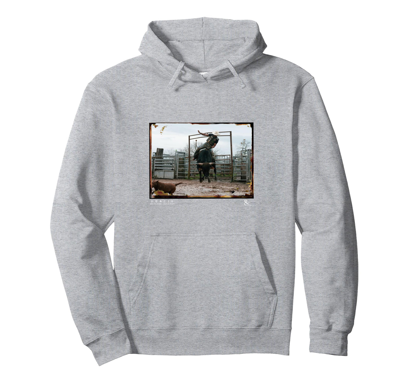 8 Seconds Rodeo Ouncie Cowboy Bull Hoodie - Aesthetic Graphic Men Women - T-Shirt, Sweatshirt, Hoodie