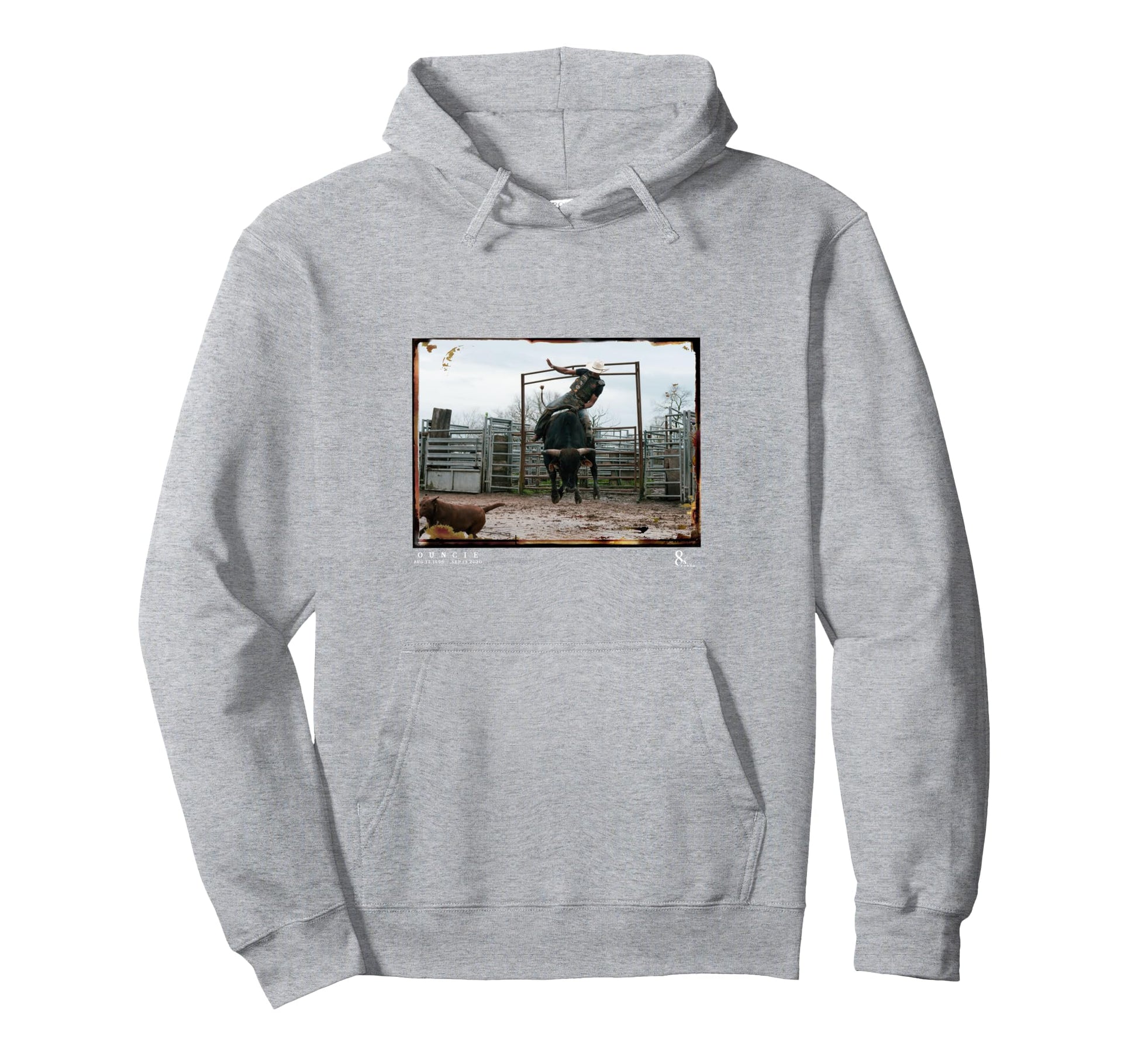 8 Seconds Rodeo Ouncie Cowboy Bull Hoodie - Aesthetic Graphic Men Women - T-Shirt, Sweatshirt, Hoodie