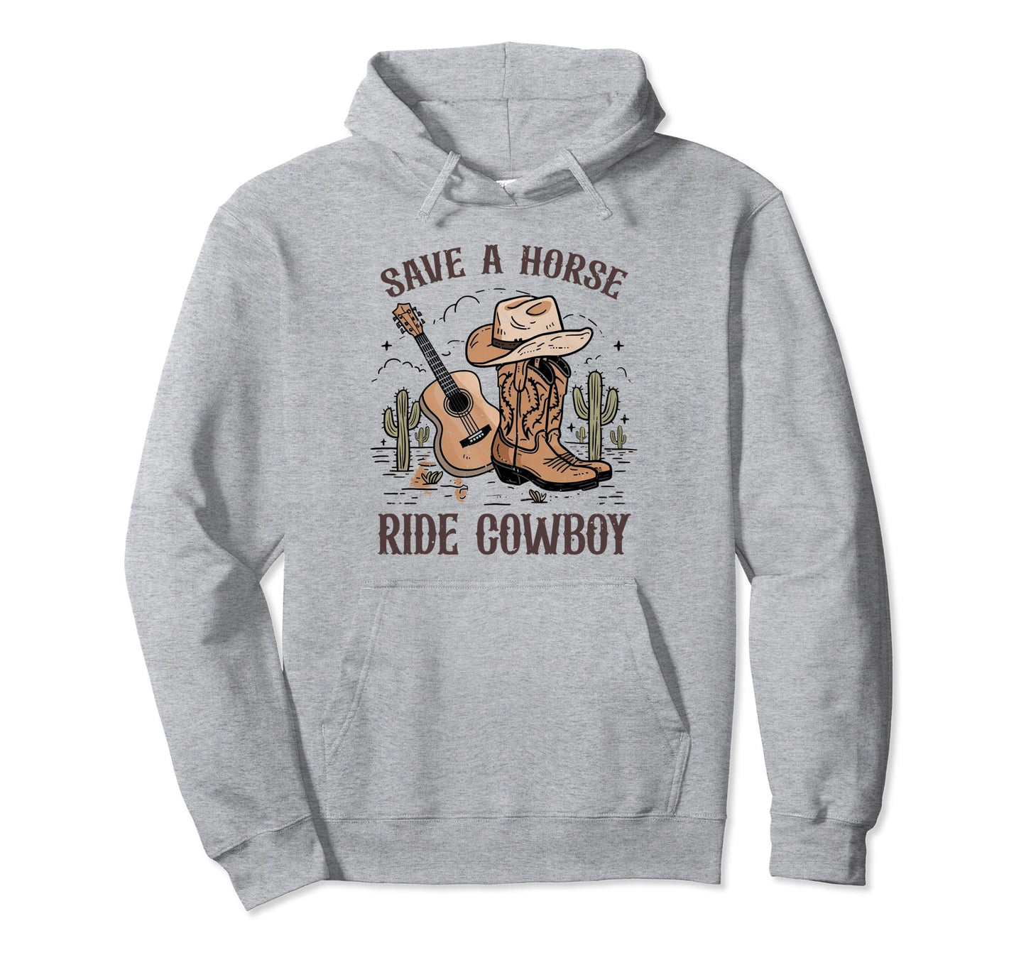 Save Horse Ride Cow Cowgirl Hat Hoodie - Minimalist Print Men Women - T-Shirt, Sweatshirt, Hoodie