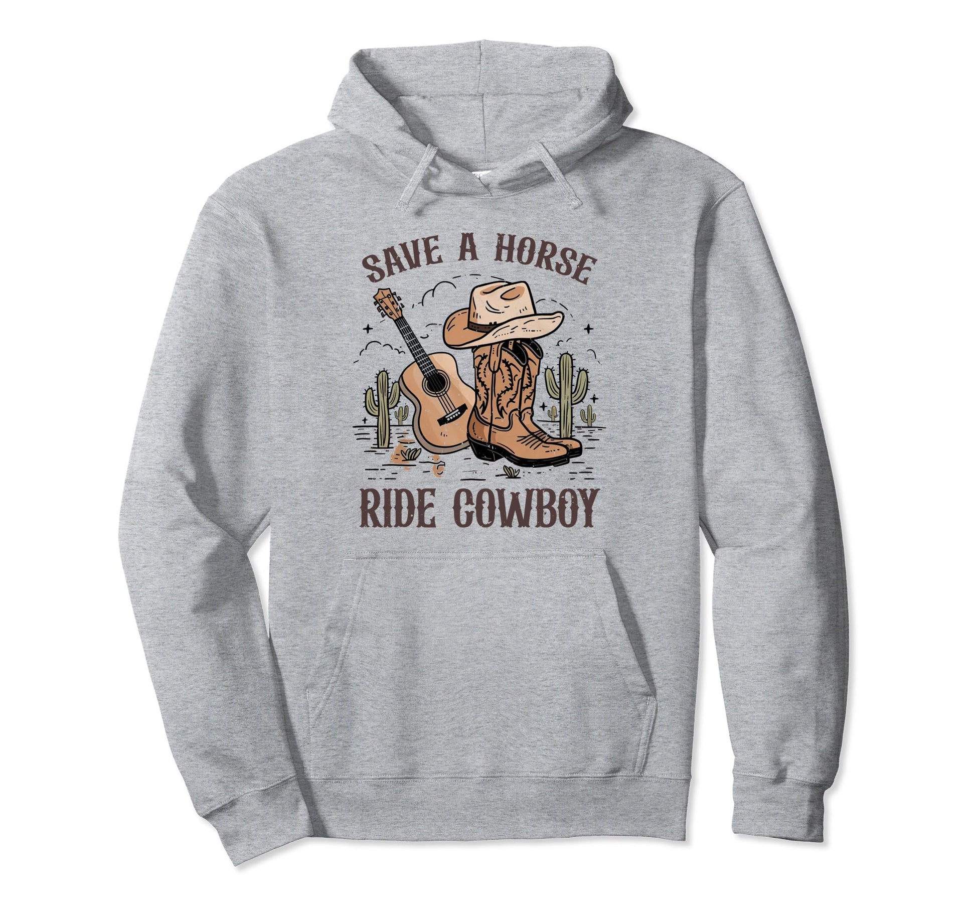 Save Horse Ride Cow Cowgirl Hat Hoodie - Minimalist Print Men Women - T-Shirt, Sweatshirt, Hoodie