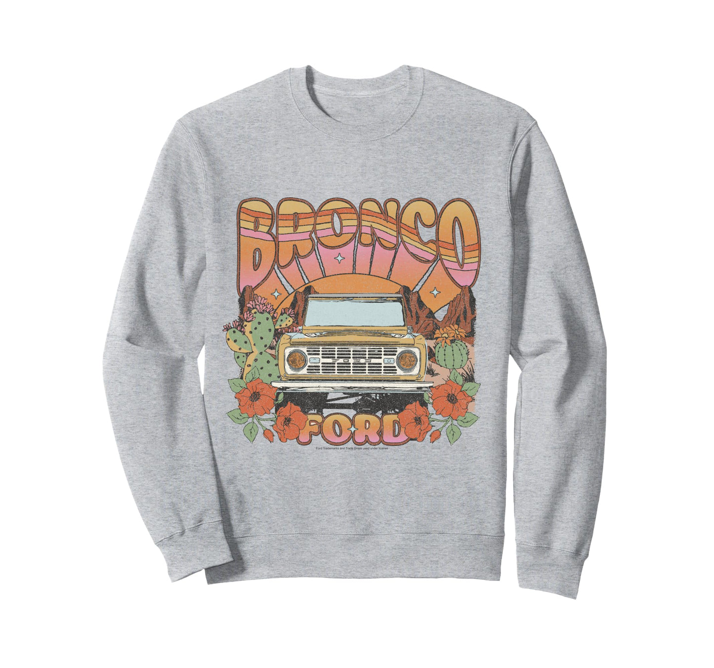 Ford Bronco Desert Florals And Sweatshirt - Custom Art Print Men Women - T-Shirt, Sweatshirt, Hoodie