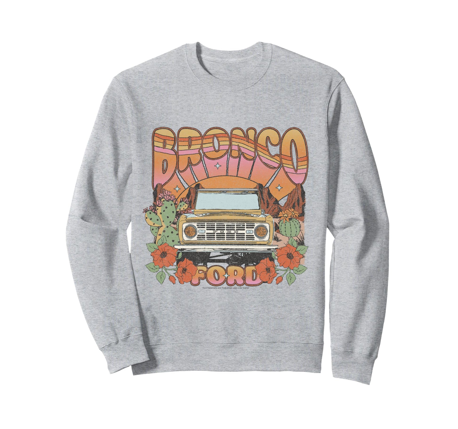 Ford Bronco Desert Florals And Sweatshirt - Custom Art Print Men Women - T-Shirt, Sweatshirt, Hoodie