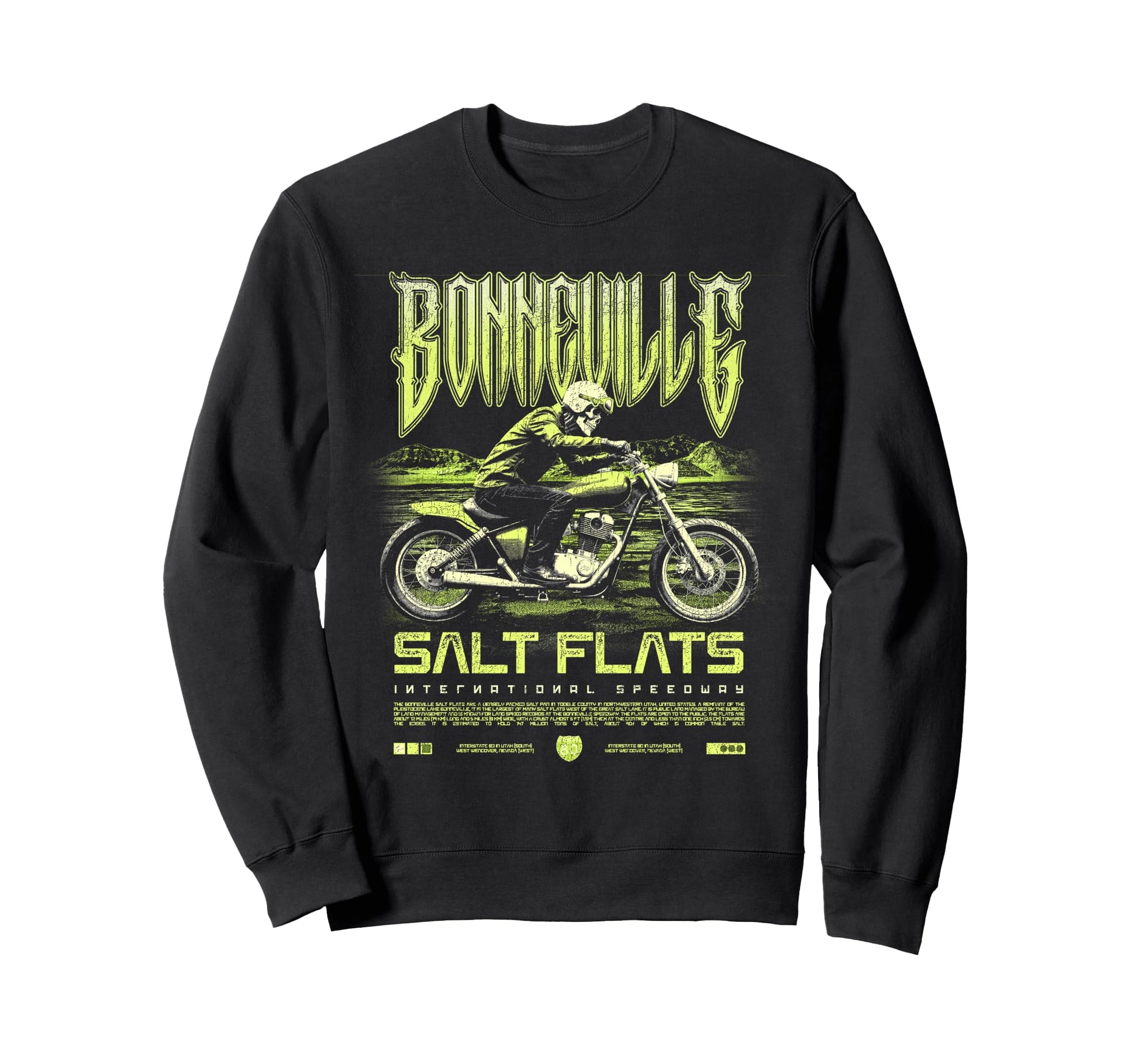 Bonneville Salt Flats Motorcycle Sweatshirt - Casual Everyday Wear Unisex - T-Shirt, Sweatshirt, Hoodie
