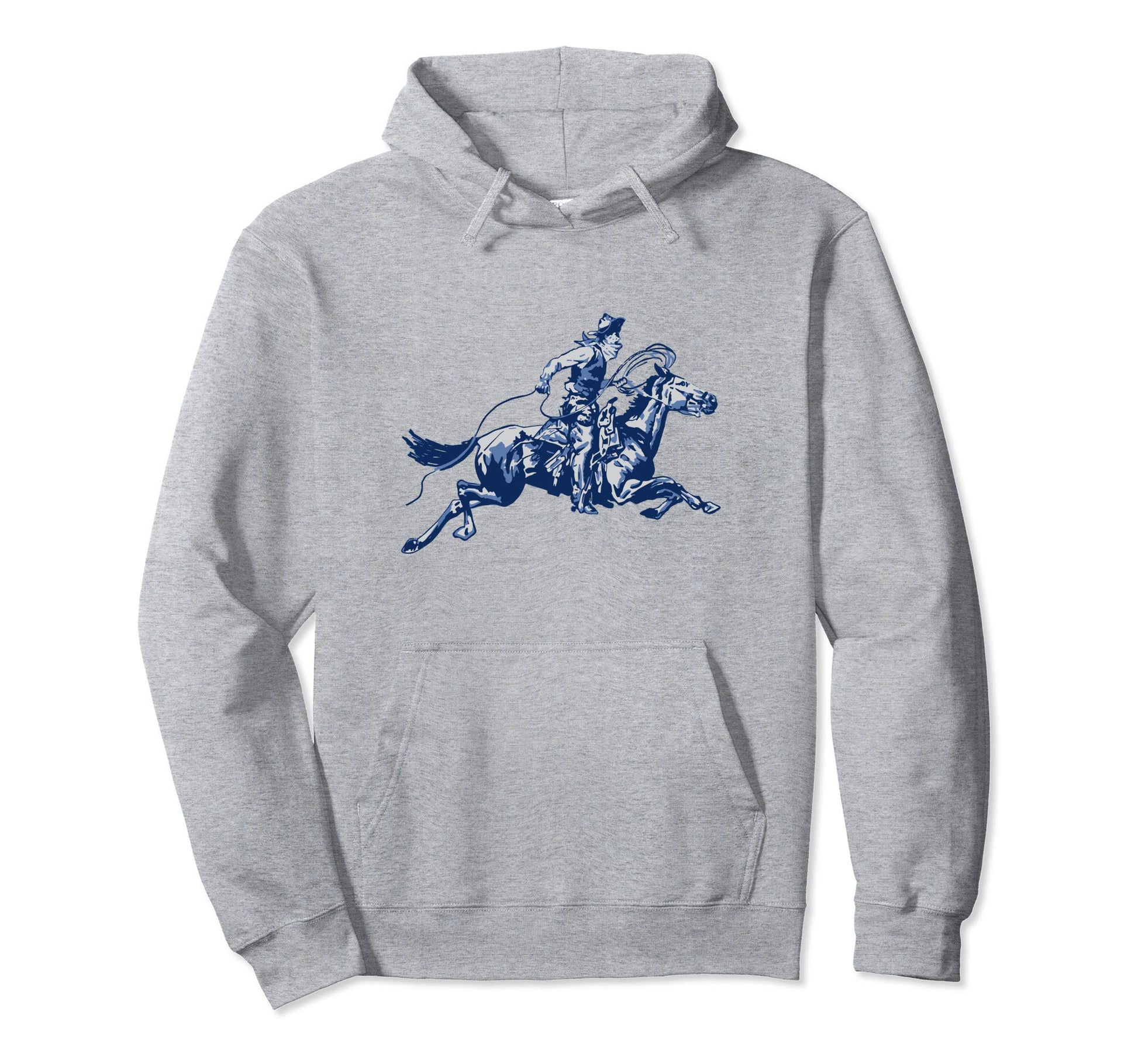 Galloping Roping Cowboy Hoodie - Casual Everyday Wear Men Women - T-Shirt, Sweatshirt, Hoodie