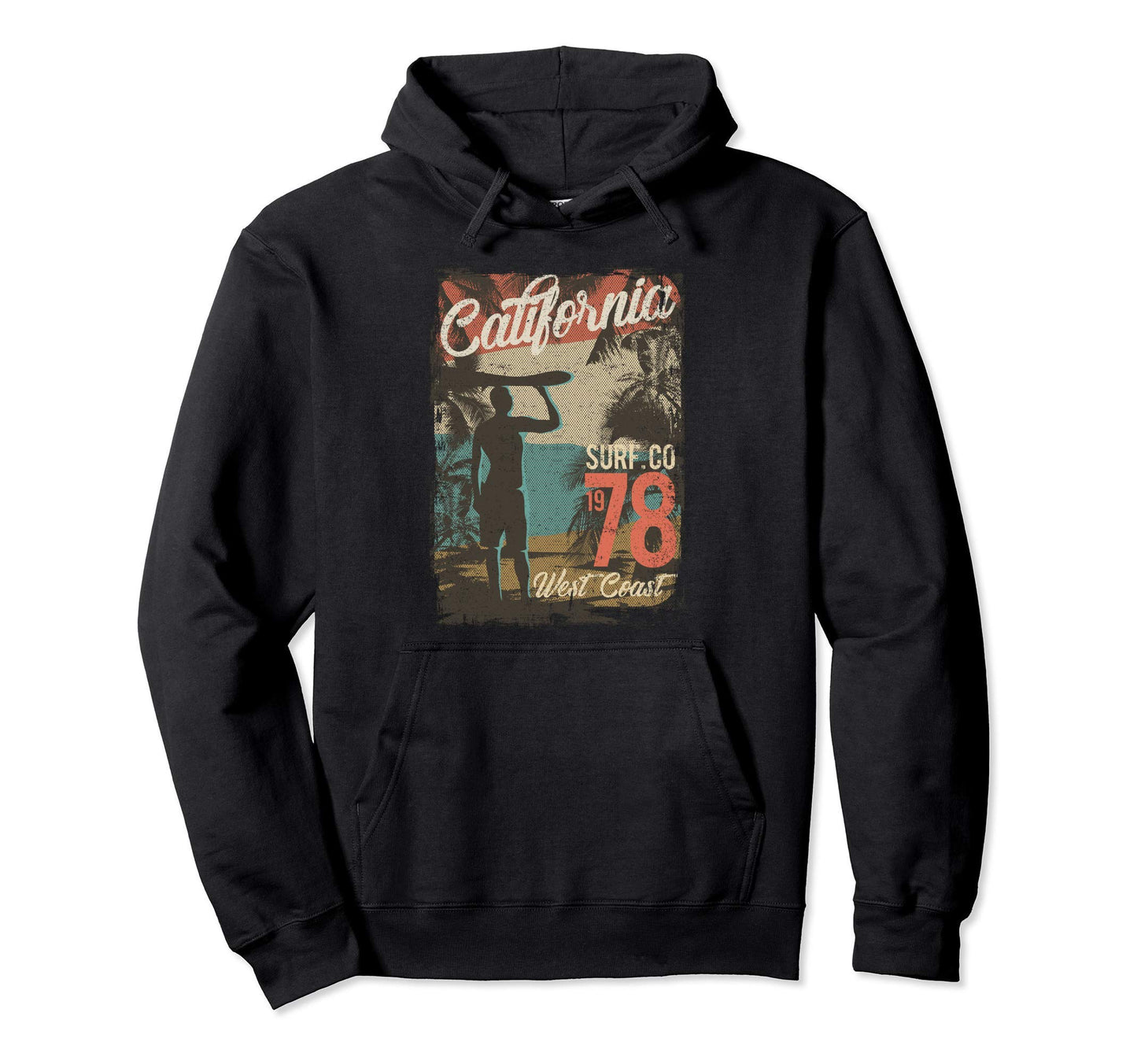 California Surfing West Coast 1978 Hoodie - Aesthetic Graphic Men Women - T-Shirt, Sweatshirt, Hoodie